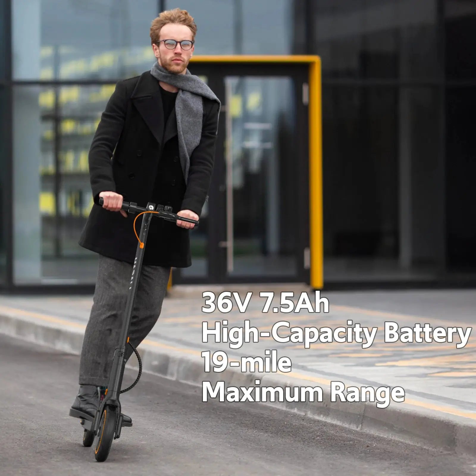 Electric Scooters for Adults & Teen, 550W Motor 19Mph Top Speed E-Scooter, 19 Miles Range, Folding W/Side Lights, UL2272 Dual Brake & App by Beastly Survival Outlet