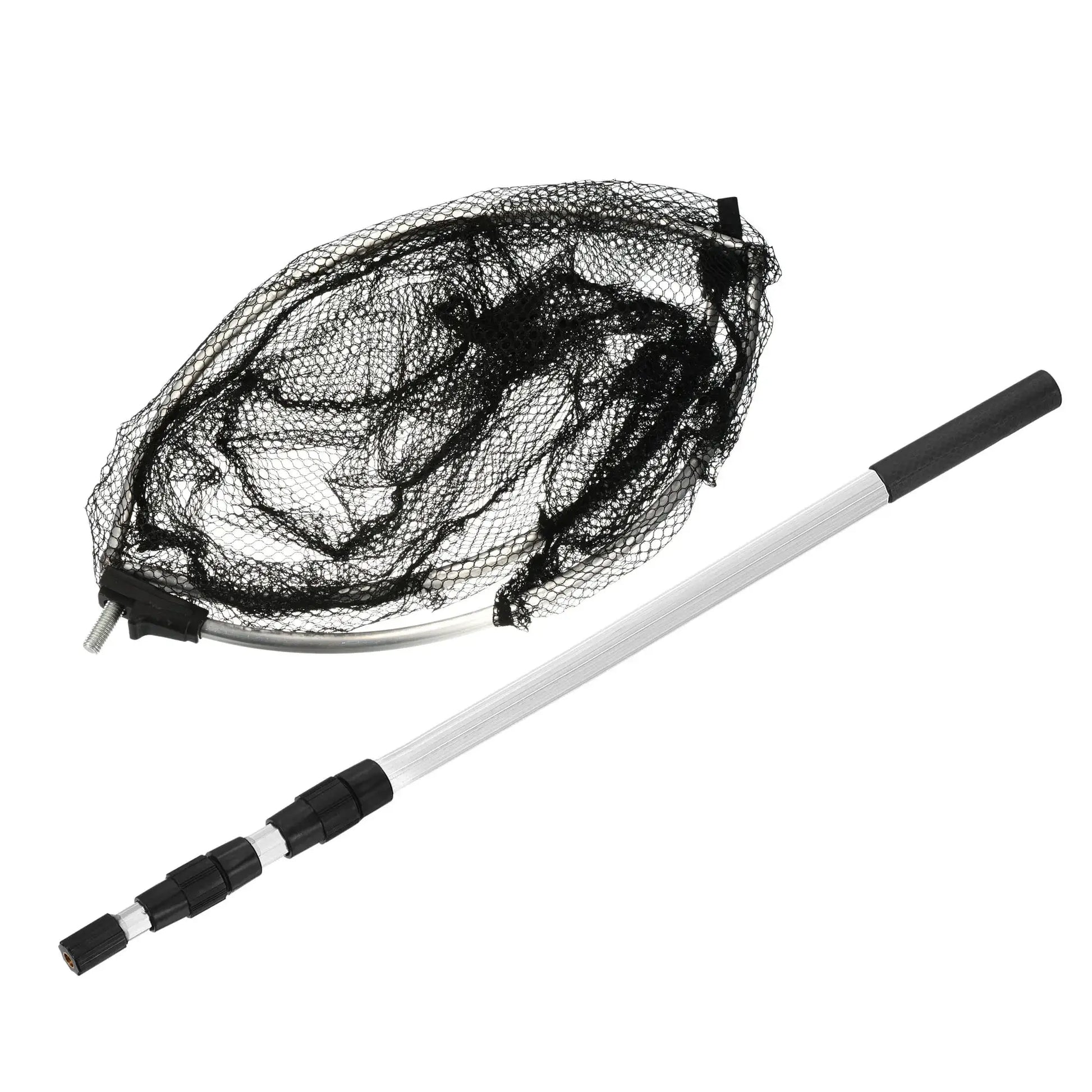 Folding Fishing Net Round Extend to 4.9ft Aluminium Alloy Telescopic Landing Pole Handle with M8 Thread for Freshwater Saltwater by Beastly Survival Outlet