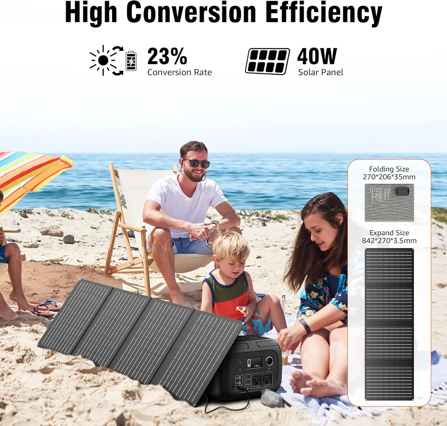 300W Portable Power Station with Solar Panels for Outdoor Use