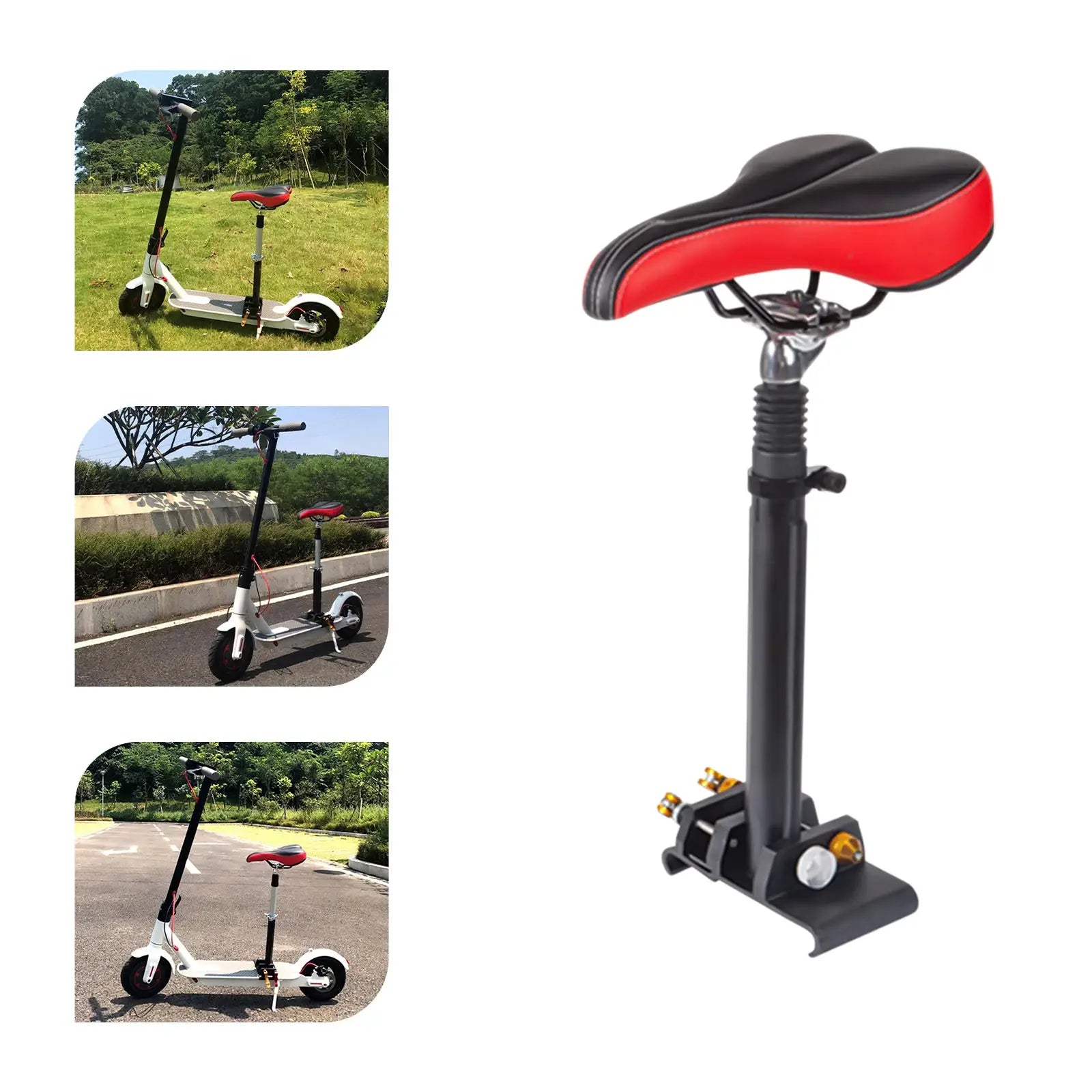 Adjustable Scooter Seat 45-65cm Electric Scooter Folding Saddle Seats Ergonomic PU Cushion Absorbing Seat with Screwdriver by Beastly Survival Outlet