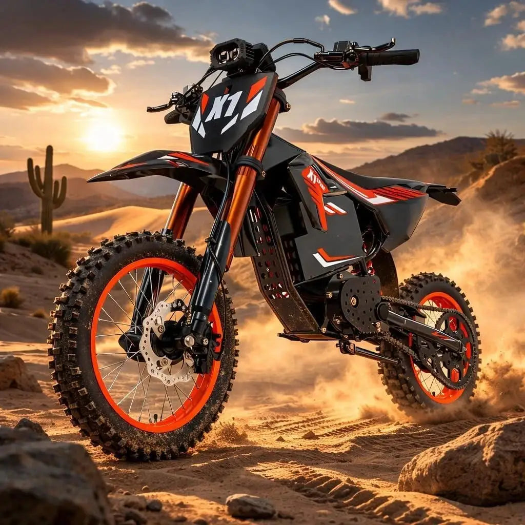 Electric Dirt Bike for Adults Teens 4500W Peak 60V 28.8Ah Battery Up to 60 Miles 50MPH Electric Motorcycle 14"/12" Fat Tire Mountain Off-Road E-Bike by Beastly Survival Outlet
