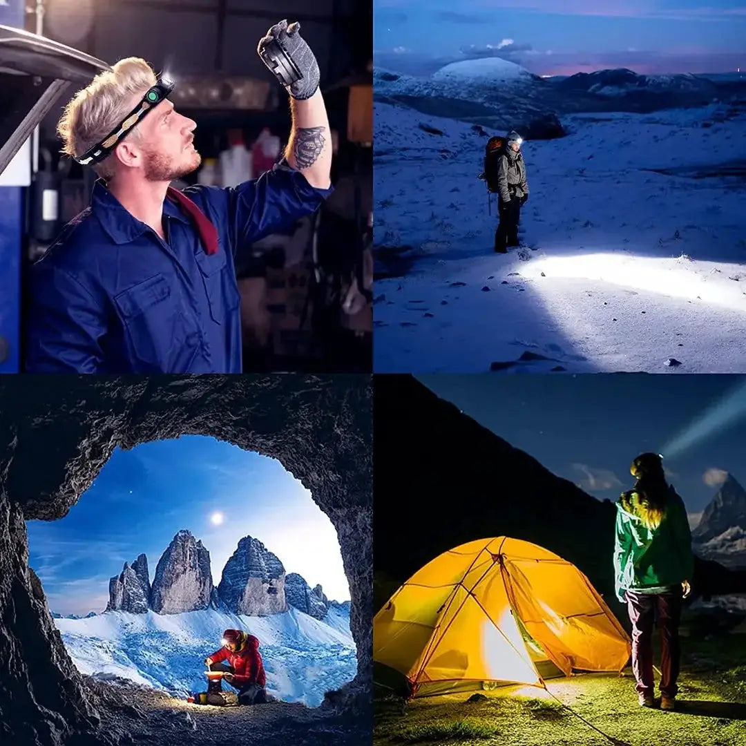 H25L USB Rechargeable 1000LM Headlamp with 18650 Battery TN3535 5000K Headlight Camping Fishing Torch by Beastly Survival Outlet