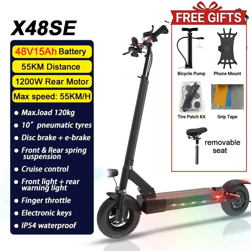 75kmh Dual Motor 3200W Foldable Electric Scooter Fat Tires 2 by Beastly Survival Outlet