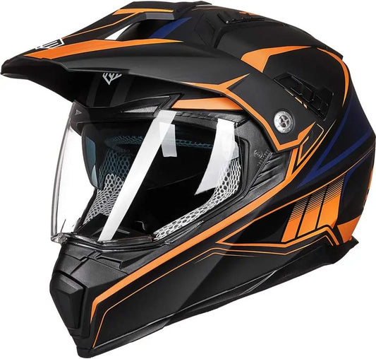 Dual Sport Motorcycle Helmet Full Face Visor DOT 606V