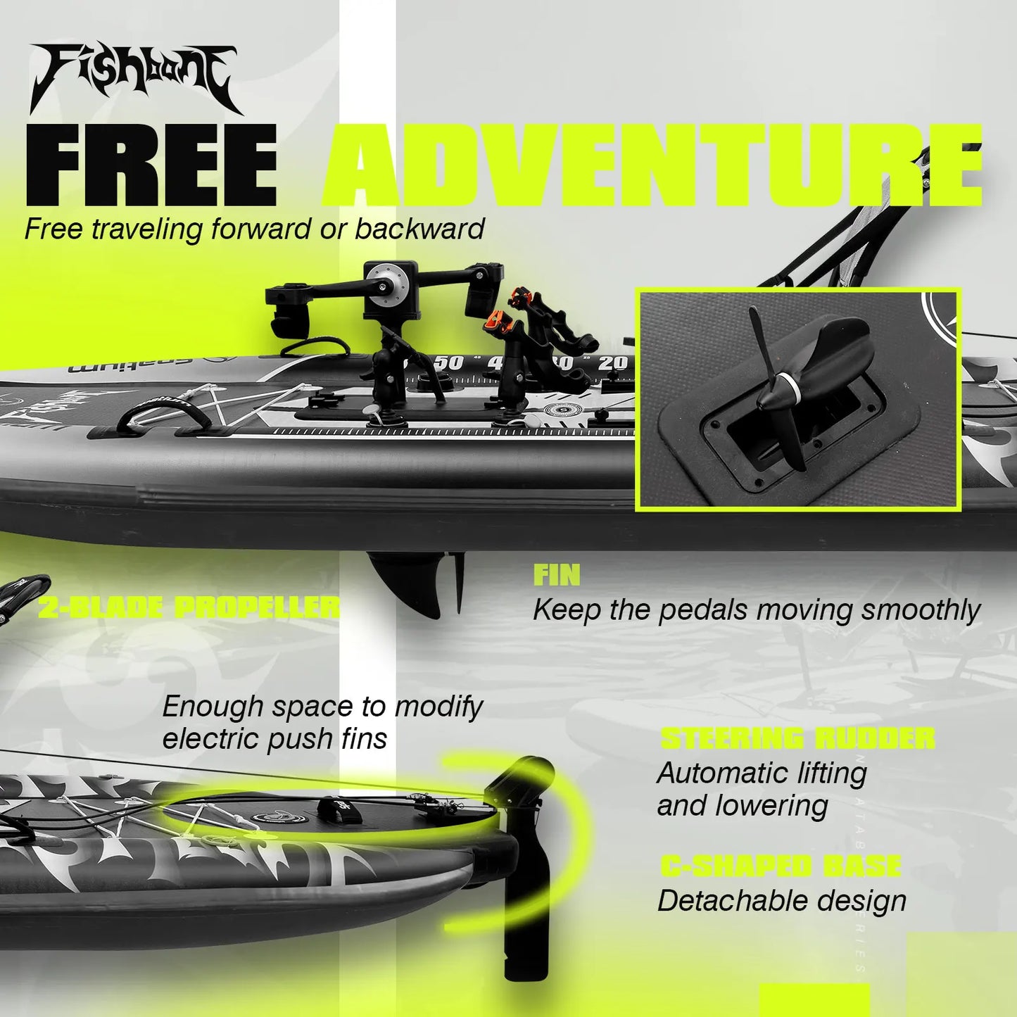 Spatium Fishing Kayak with Pedal Drive System for Ultimate Fun