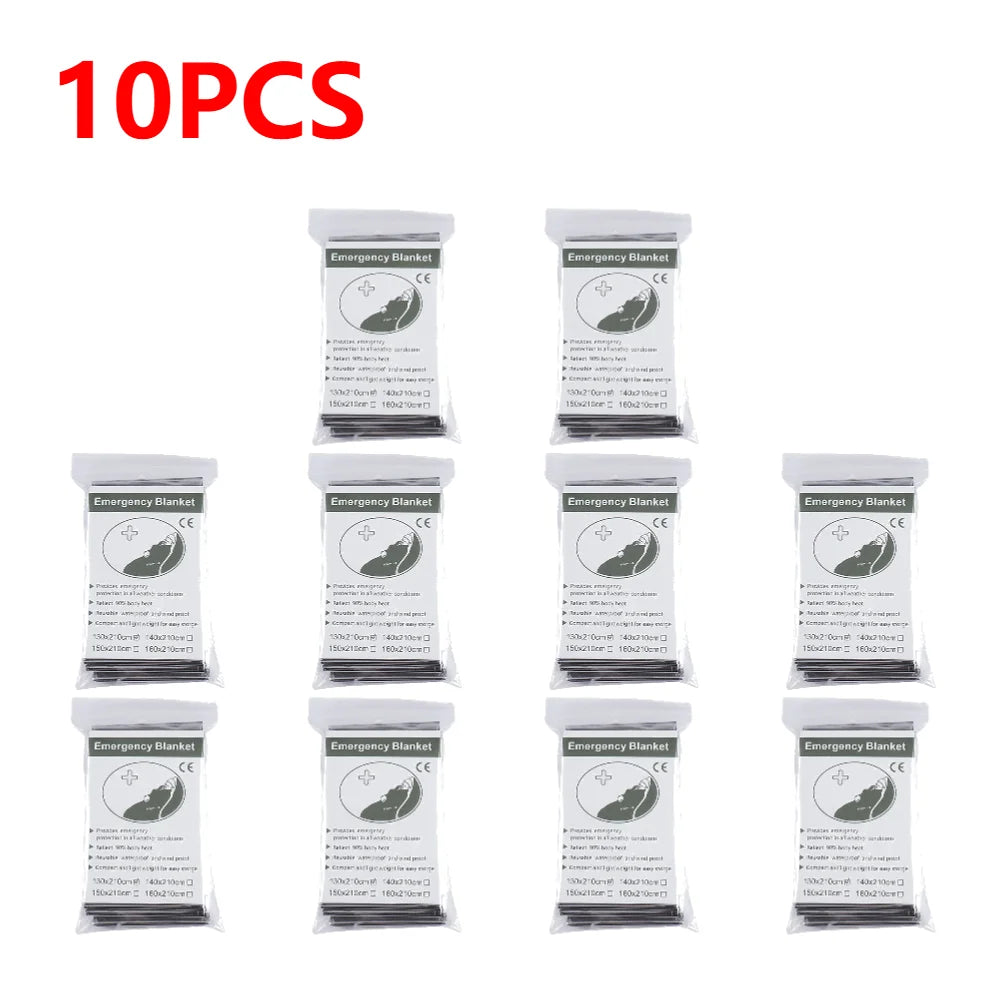 1-20pcs Emergency Mylar Thermal Blanket Foil Space Blanket Designed for NASA Body Warmer Outdoor First Aid Camping Hiking Travel by Beastly Survival Outlet