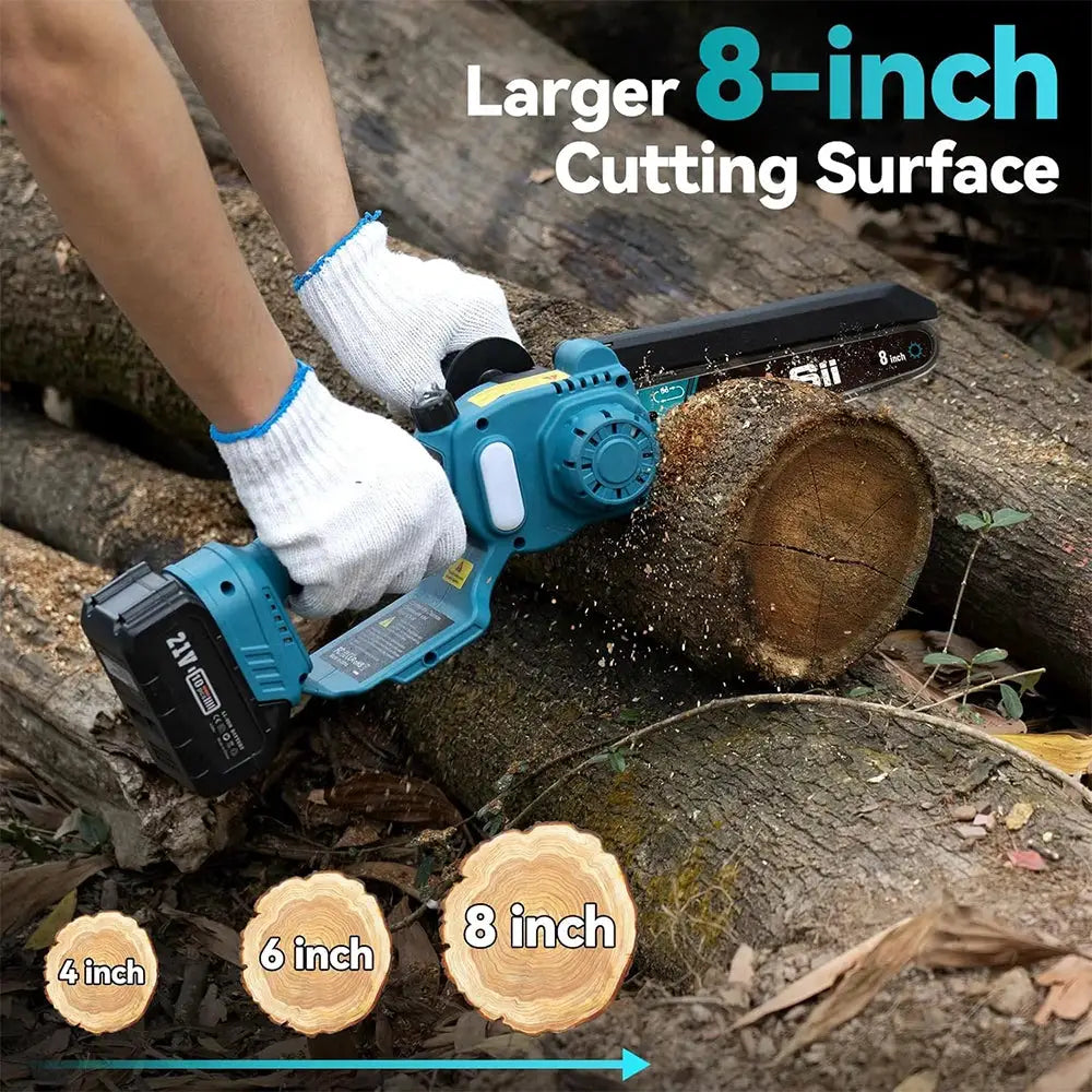Seesii 8'' Electric Chainsaw with 3M Extension Pole Polesaw High branch saw for Tree Trimming Limb Cutter Pruner by Beastly Survival Outlet