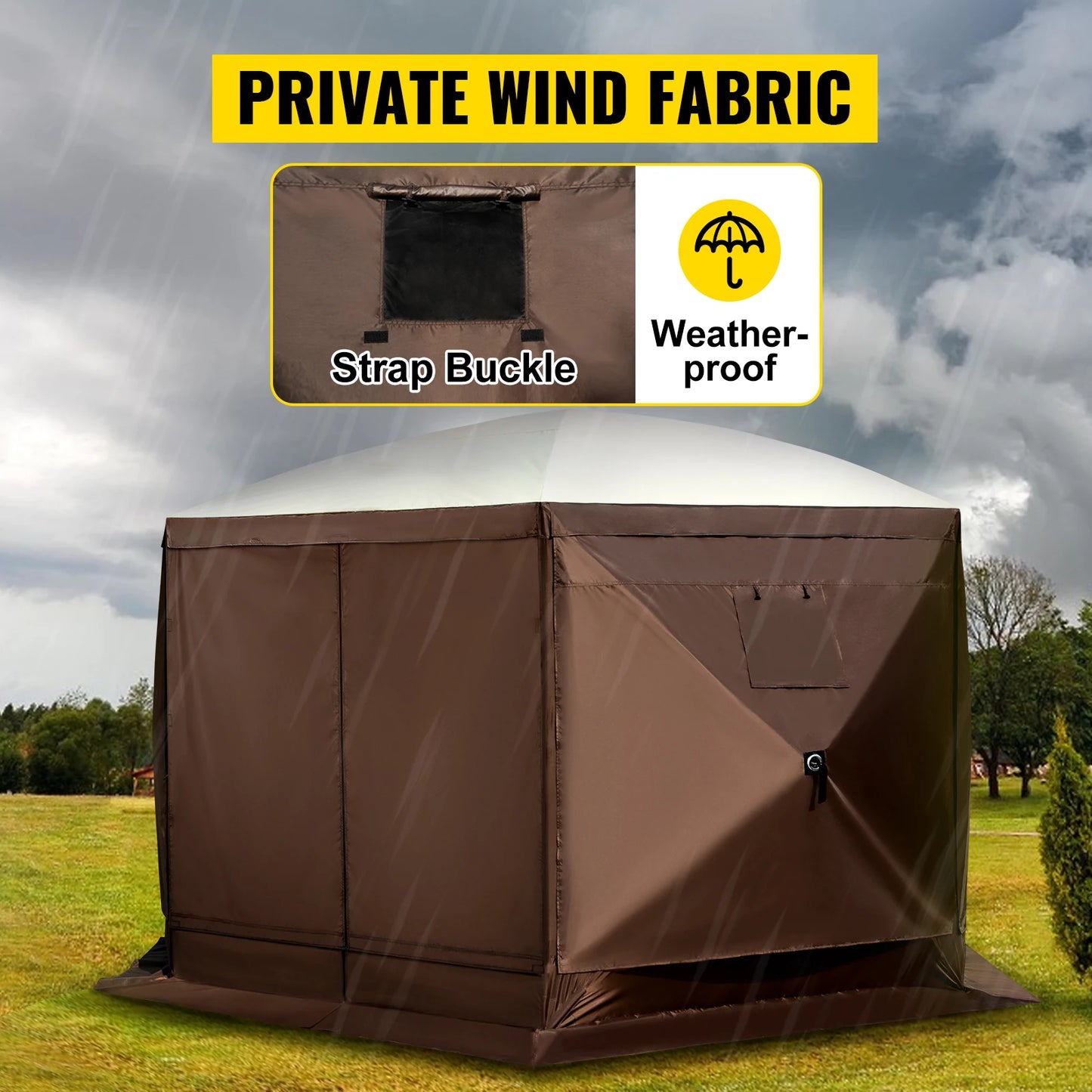 SucceBuy Pop Up Camping Gazebo 12x12 Canopy Shelter