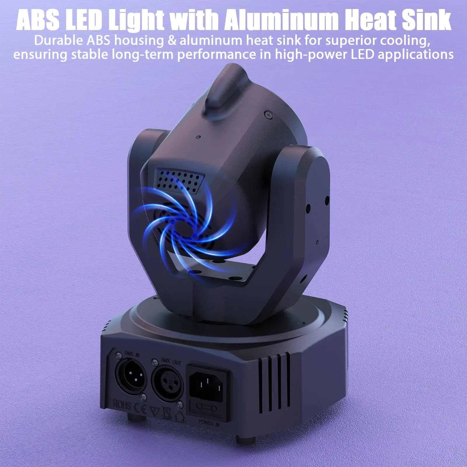 U'King Mini 30W Beam Pattern Moving Head Light RGB DMX Sound Activated Strobe Effect Stage Light for DJ Disco Party Christmas by Beastly Survival Outlet