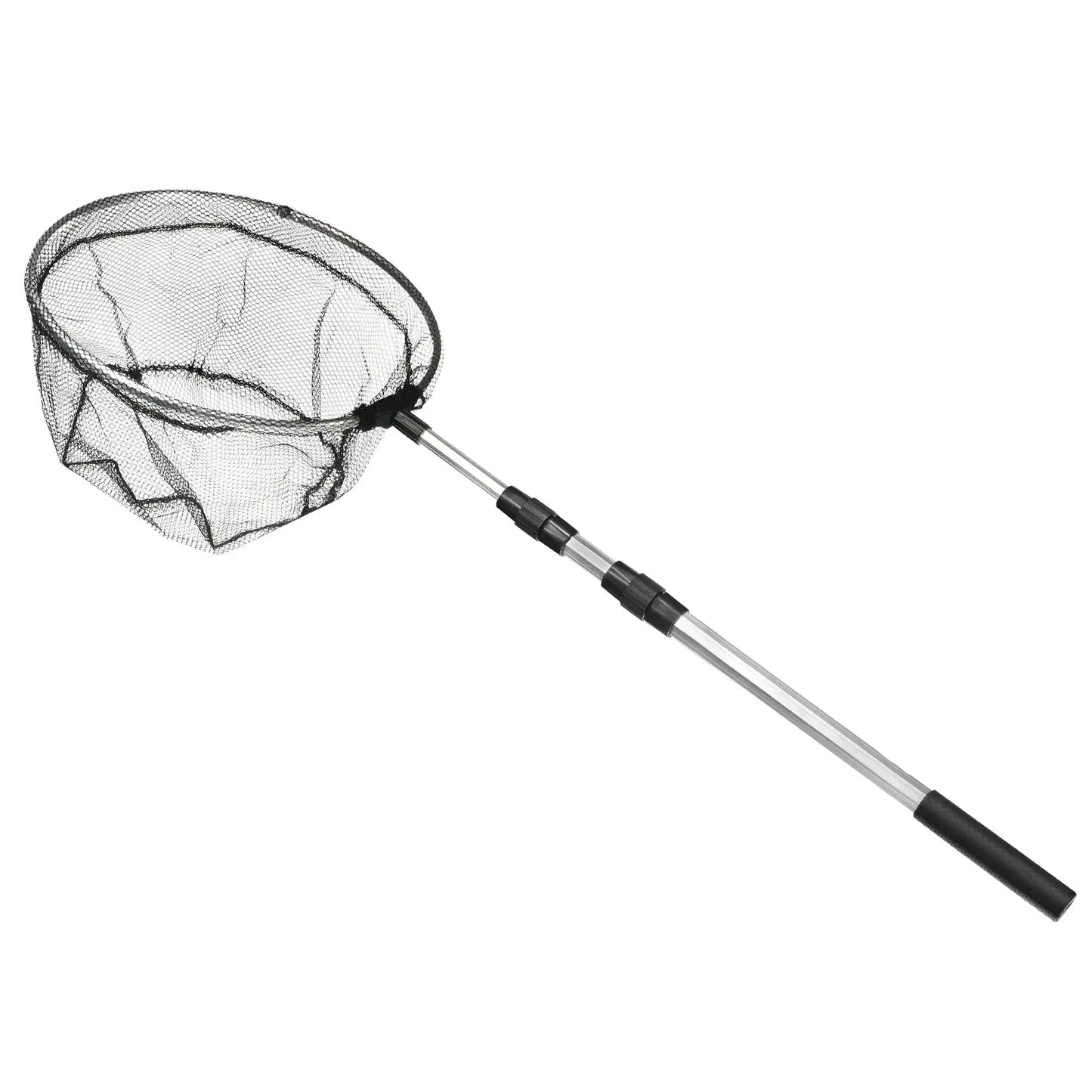 Folding Fishing Net Round Extend to 4.9ft Aluminium Alloy Telescopic Landing Pole Handle with M8 Thread for Freshwater Saltwater by Beastly Survival Outlet