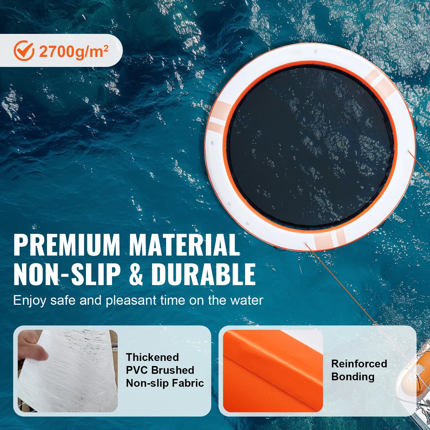 SucceBuy Inflatable Floating Dock 10x8 Ft With Ladder