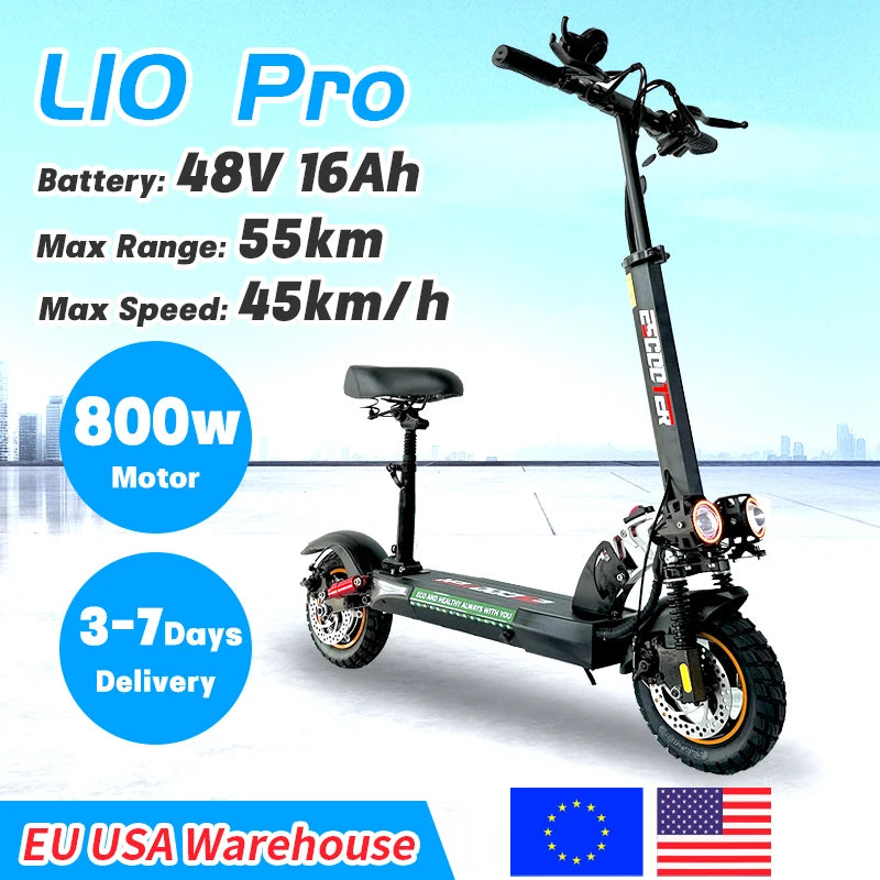 Emanba 800W Electric Scooter 48V Foldable Long Range 60km