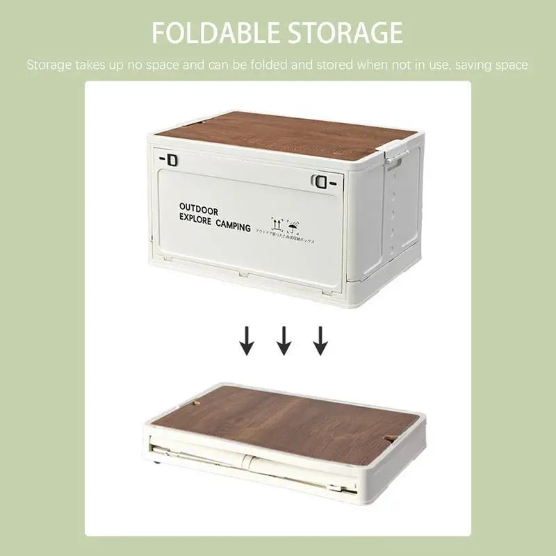 Outdoor Camping Folding Storage Box With Lids And Handles