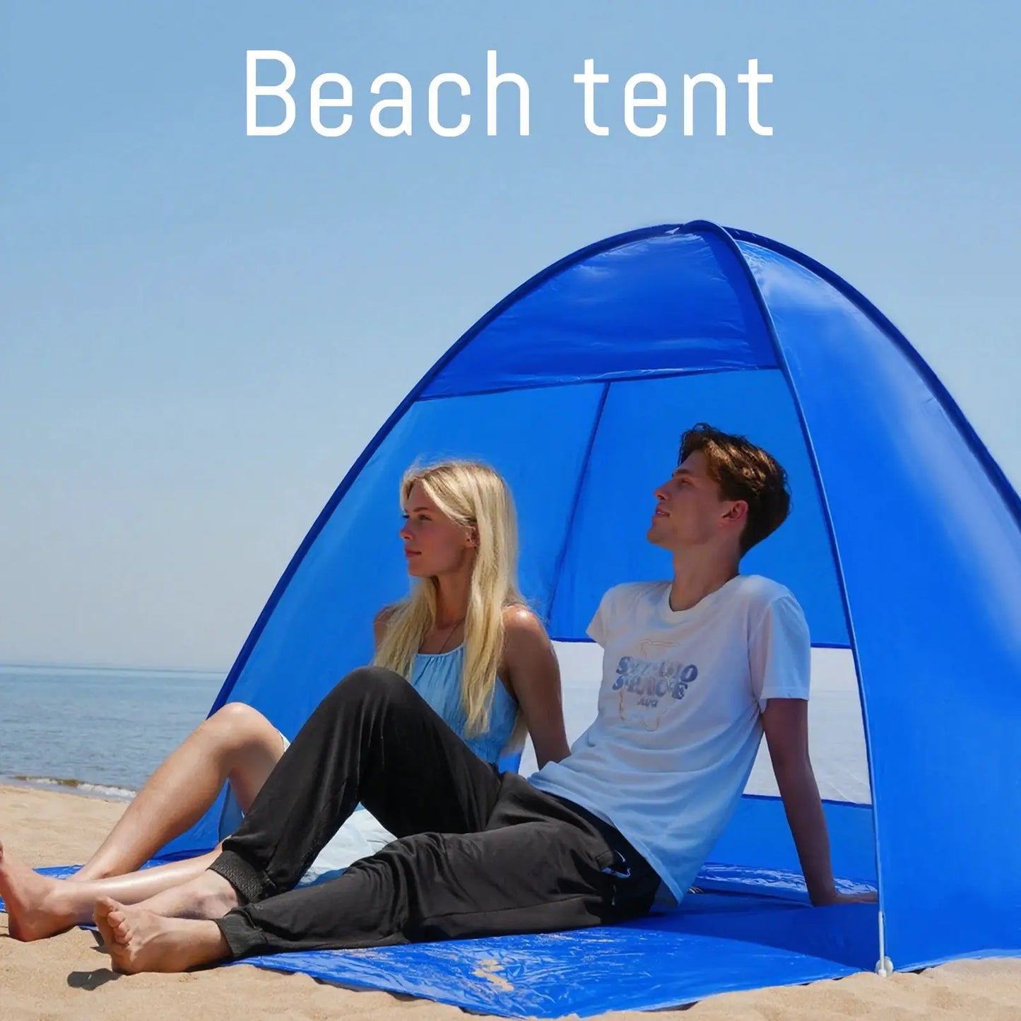 Pop-up beach tent,with handbag - compact folding design, suitable for outdoor camping,picnicking, and travel by Beastly Survival Outlet