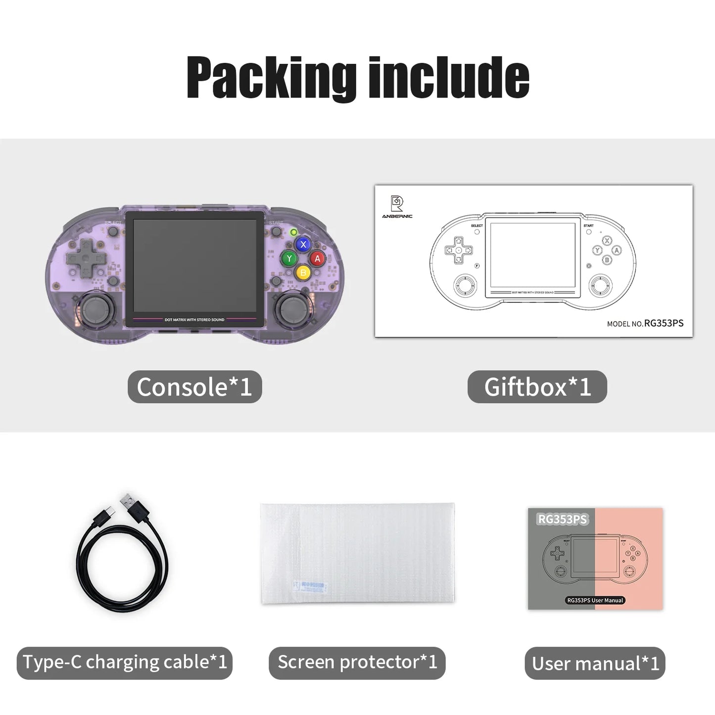 Anbernic RG353P Retro Handheld Console With 3.5 Inch IPS