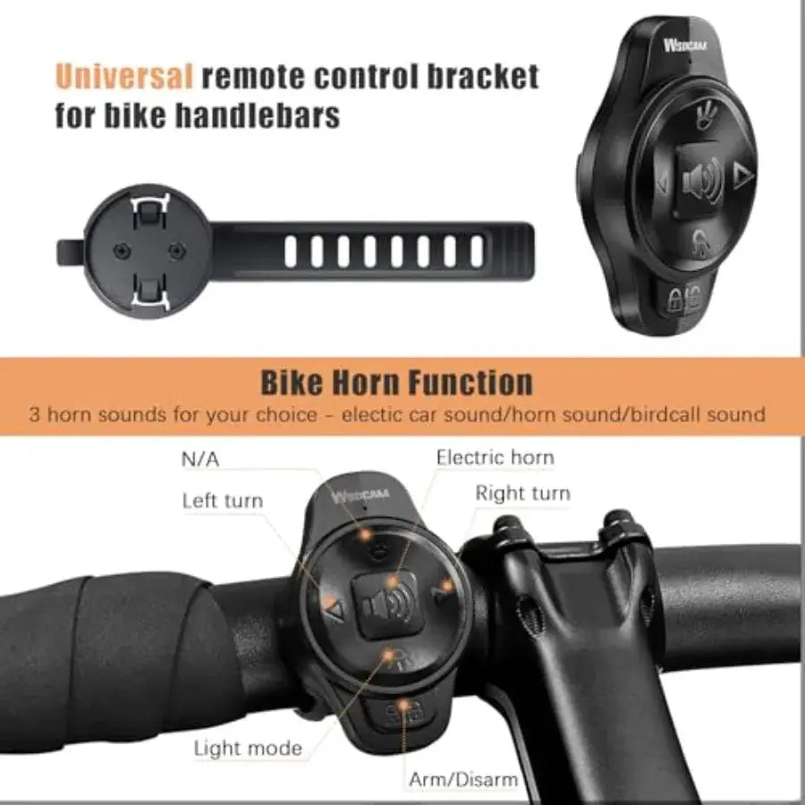 Smart Bike Light with Turn Signals, Brake Light, and Alarm Horn - Auto ON/Off Rechargeable Waterproof Rear Bicycle Tail Light w by Beastly Survival Outlet