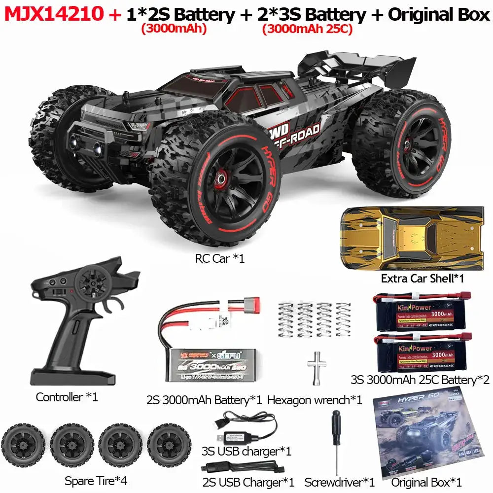MJX 14209 14210 V3 1 14 Scale 4WD Hyper Go 75kmh Rc Truck RC by Beastly Survival Outlet