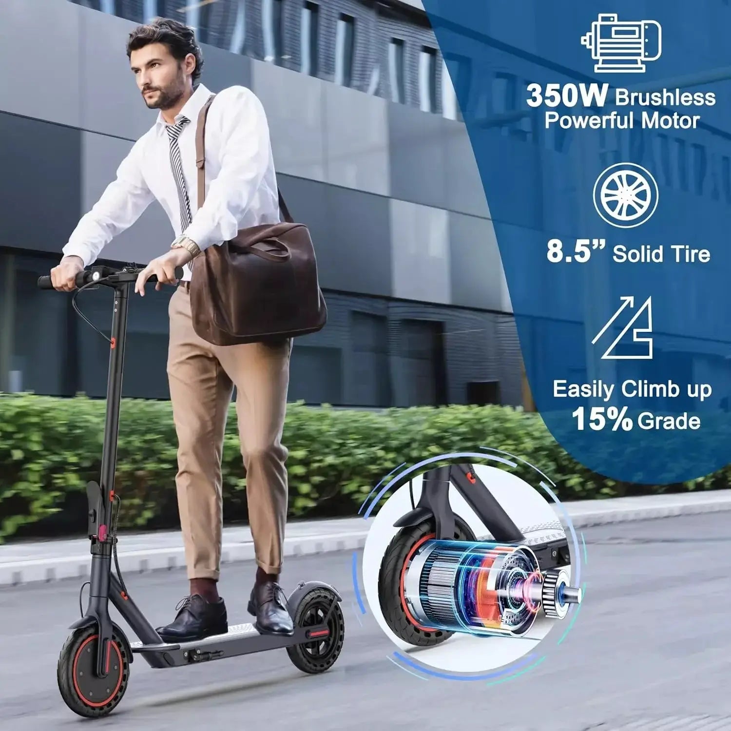 AOVOPRO LADPED LP60 Electric Scooter 350W 19mph Max Speed 8.5inch tire Folding Electric Scooter 16miles Max Range for Adult by Beastly Survival Outlet
