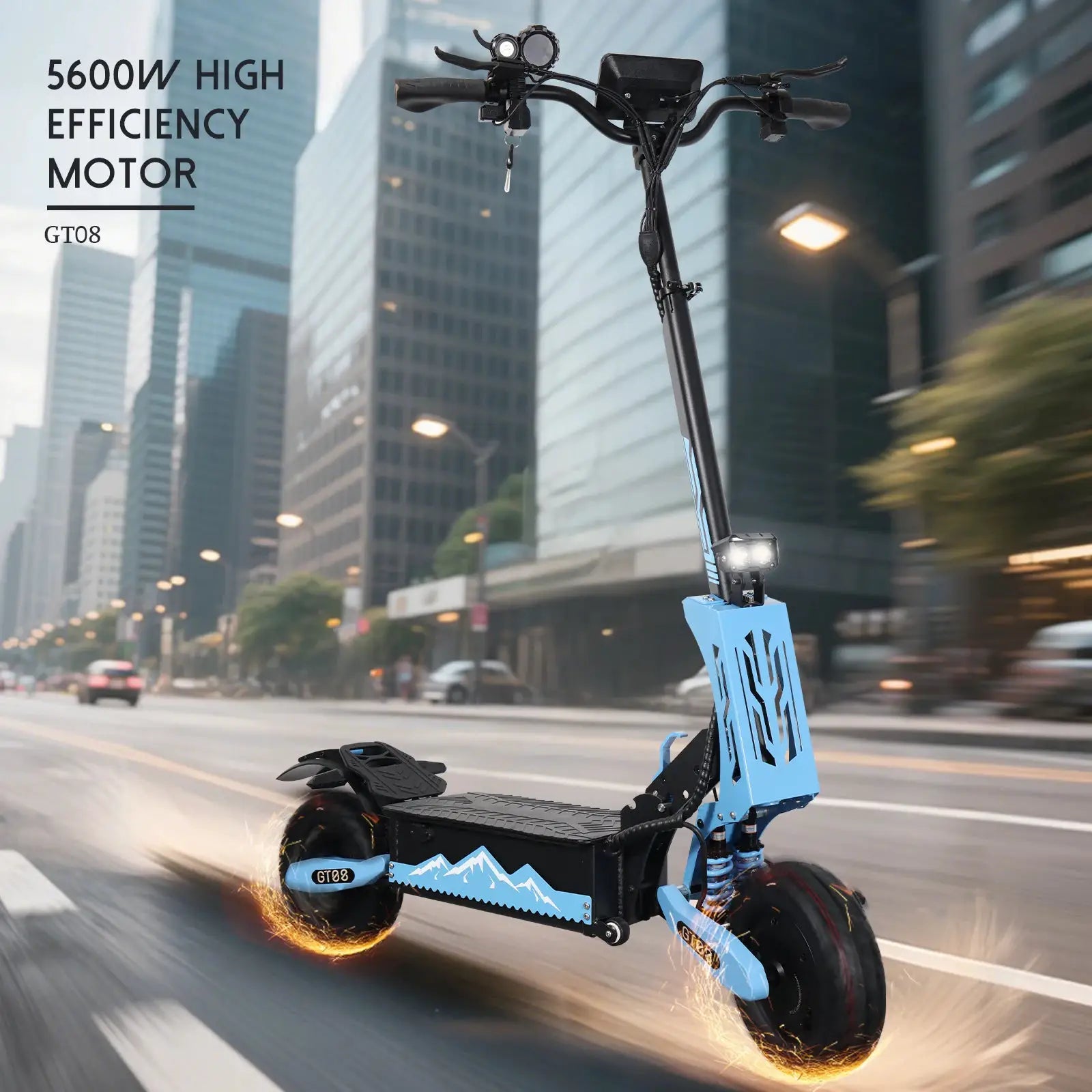 Arwibon 5600W Adult Electric Scooter Dual Motor Top Speed 46MPH, 60V27AH, 11-inch Off-Road Tires Sport Folding E-Scooter with Seat by Beastly Survival Outlet