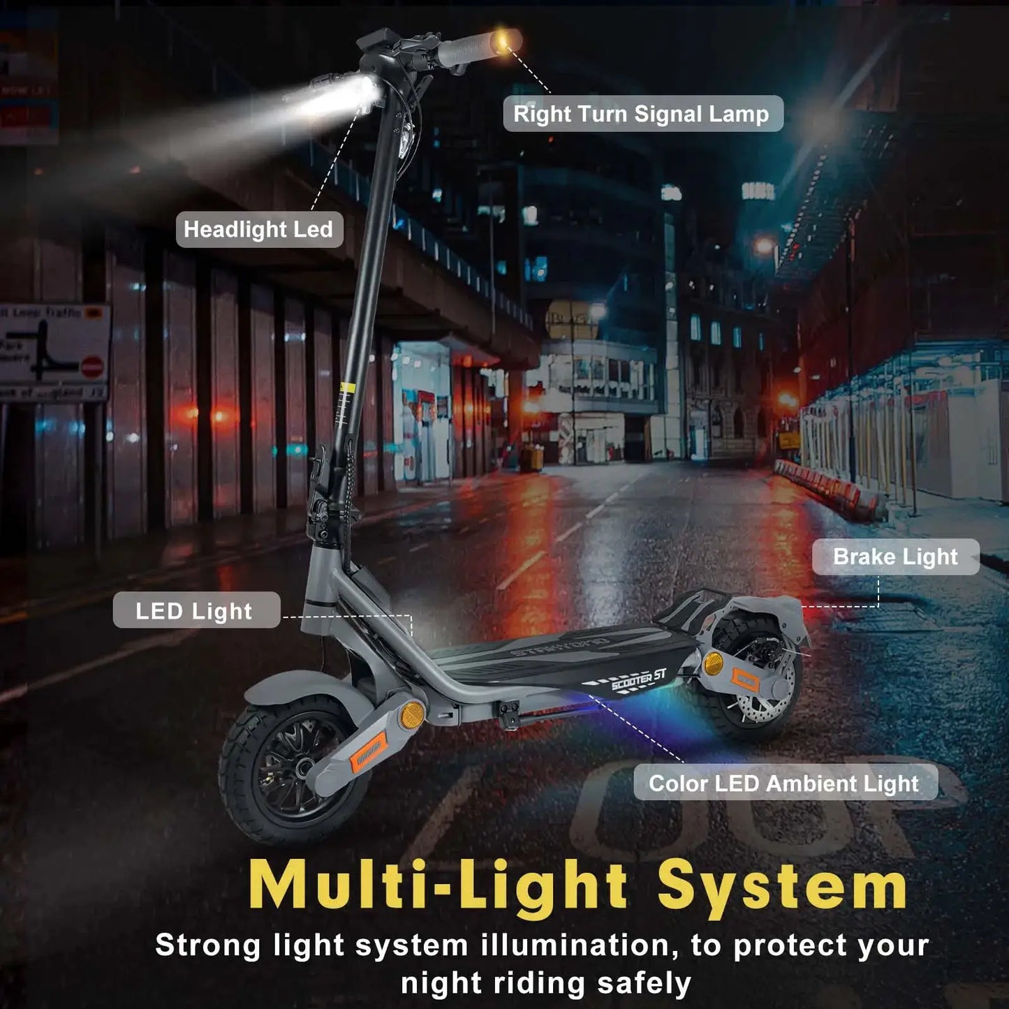 Electric Scooter for Adults 1200W Motor, 48V Lithium Battery, 35MPH Max Speed, 10" Off Road Tires, Disc Brakes, Foldable E Scooter by Beastly Survival Outlet
