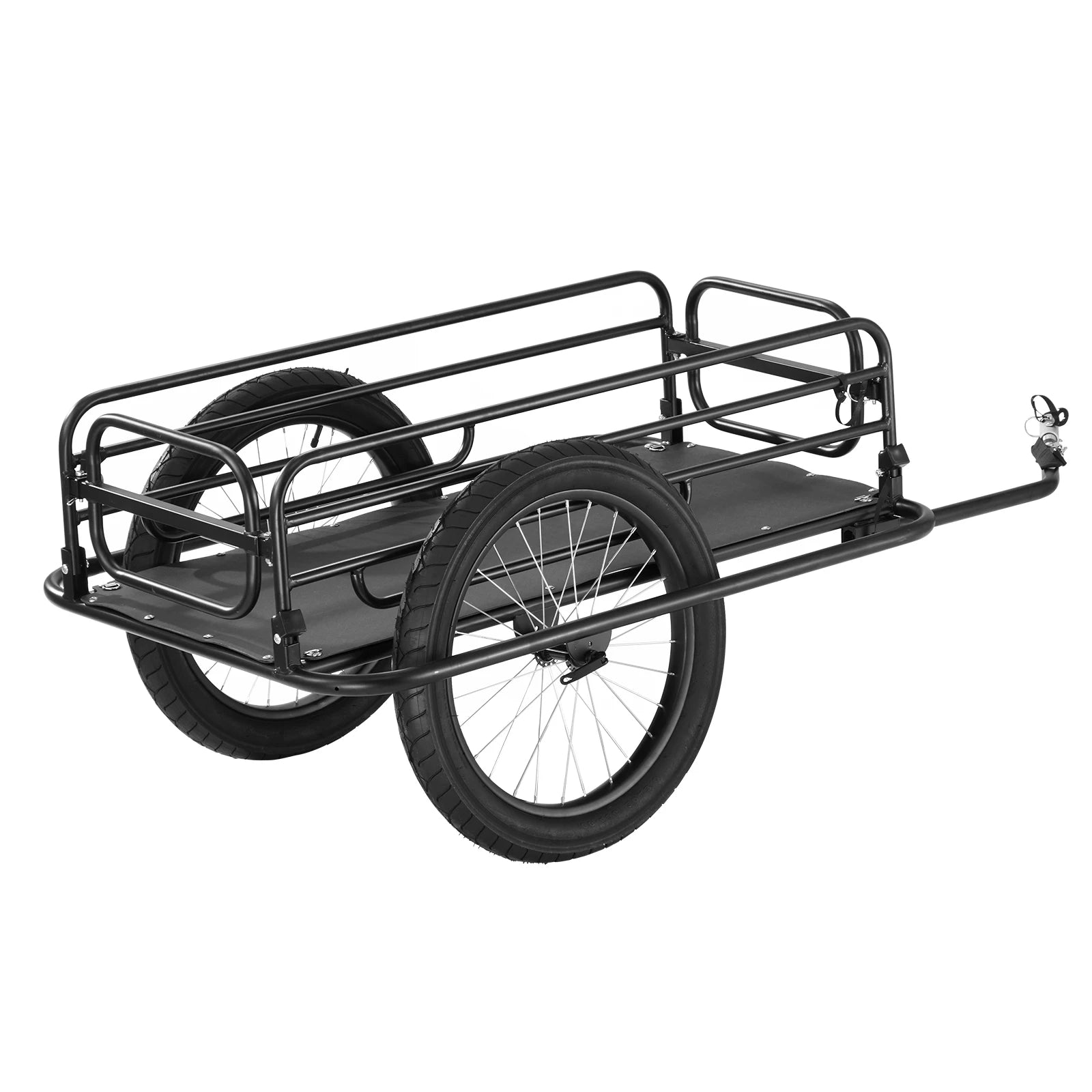 SucceBuy 275 lbs Bike Cargo Trailer Bicycle Wagon Cart Foldable Compact Storage with Universal Hitch 20" Wheels fits Most Bike by Beastly Survival Outlet