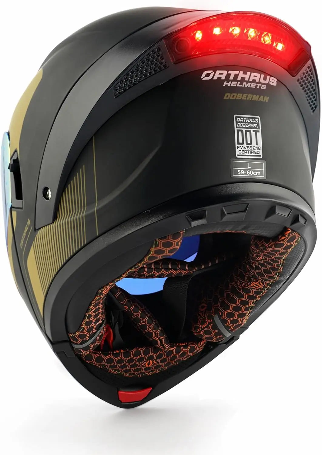 Modular LED Full Face Motorcycle Helmet Bluetooth Ready DOT Approved