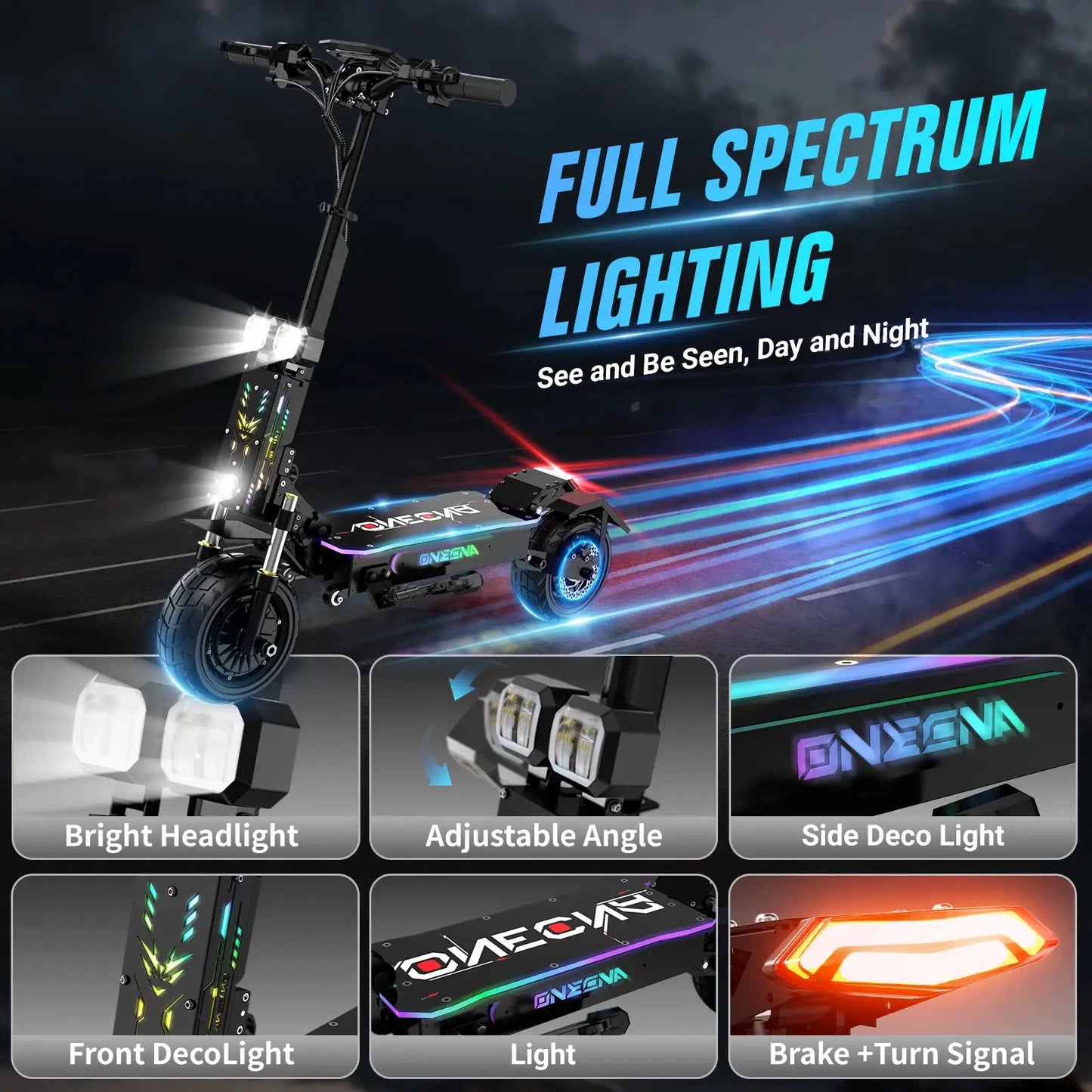 Electric Scooters Adults- 5600W Dual Motor, 45 MPH Fast Escooter 55 Miles Long Range Battery E Scooter for Adult, 11 Inches Off Road Tires Foldable E-Scooters by Beastly Survival Outlet