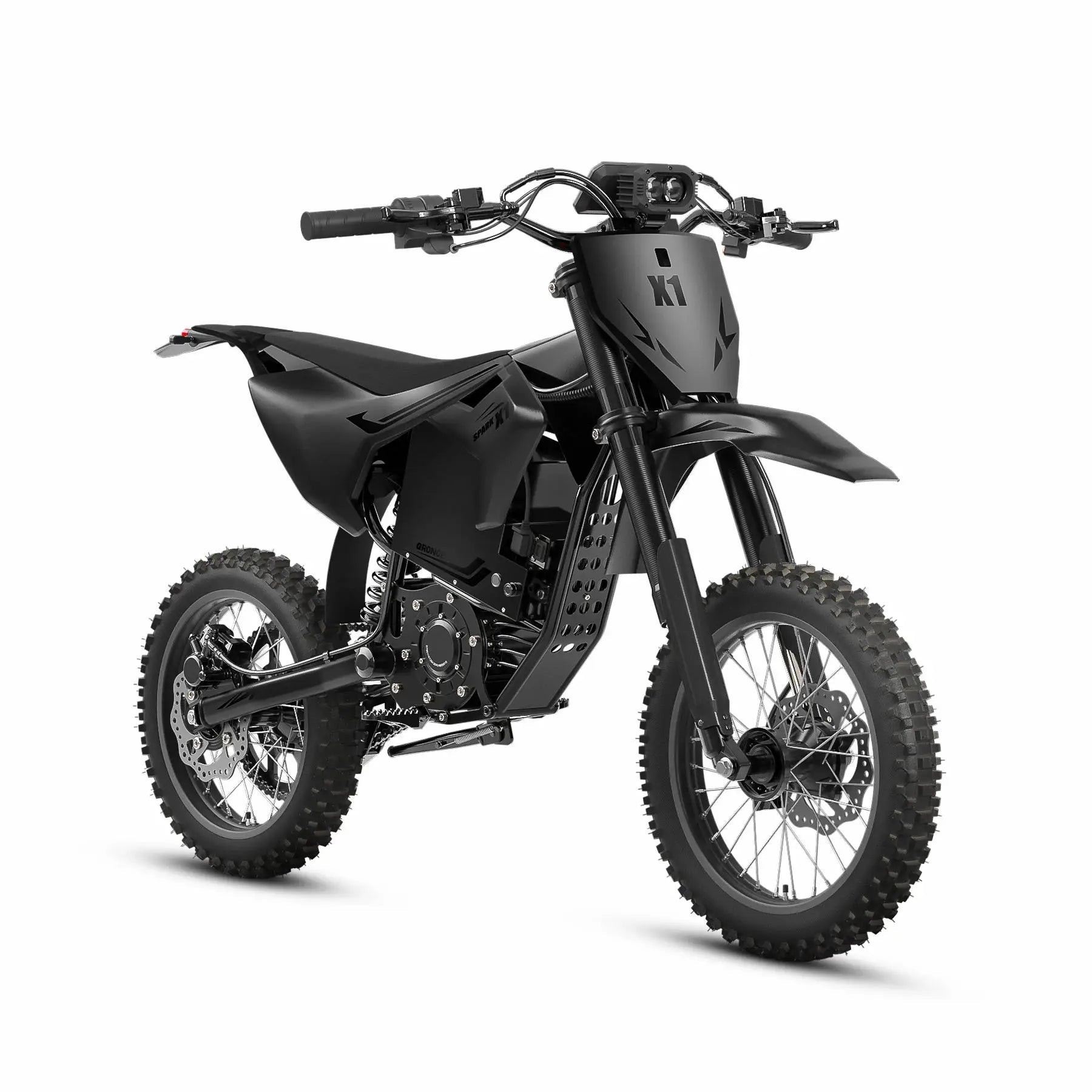 QRONGE X1 Spark M Electric Dirt Bike for Adults Teens 4500W Peak 60V 28.8Ah Battery Up to 60 Miles 50MPH Electric Motorcycle 14"/12" Fat Tire Mountain Off-Road E-Bike + 1 Year Warranty by Beastly Survival Outlet
