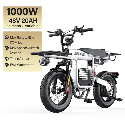 Coswheel Electric Bike CT20S 2000W Fat Tire E-Bike for Adults