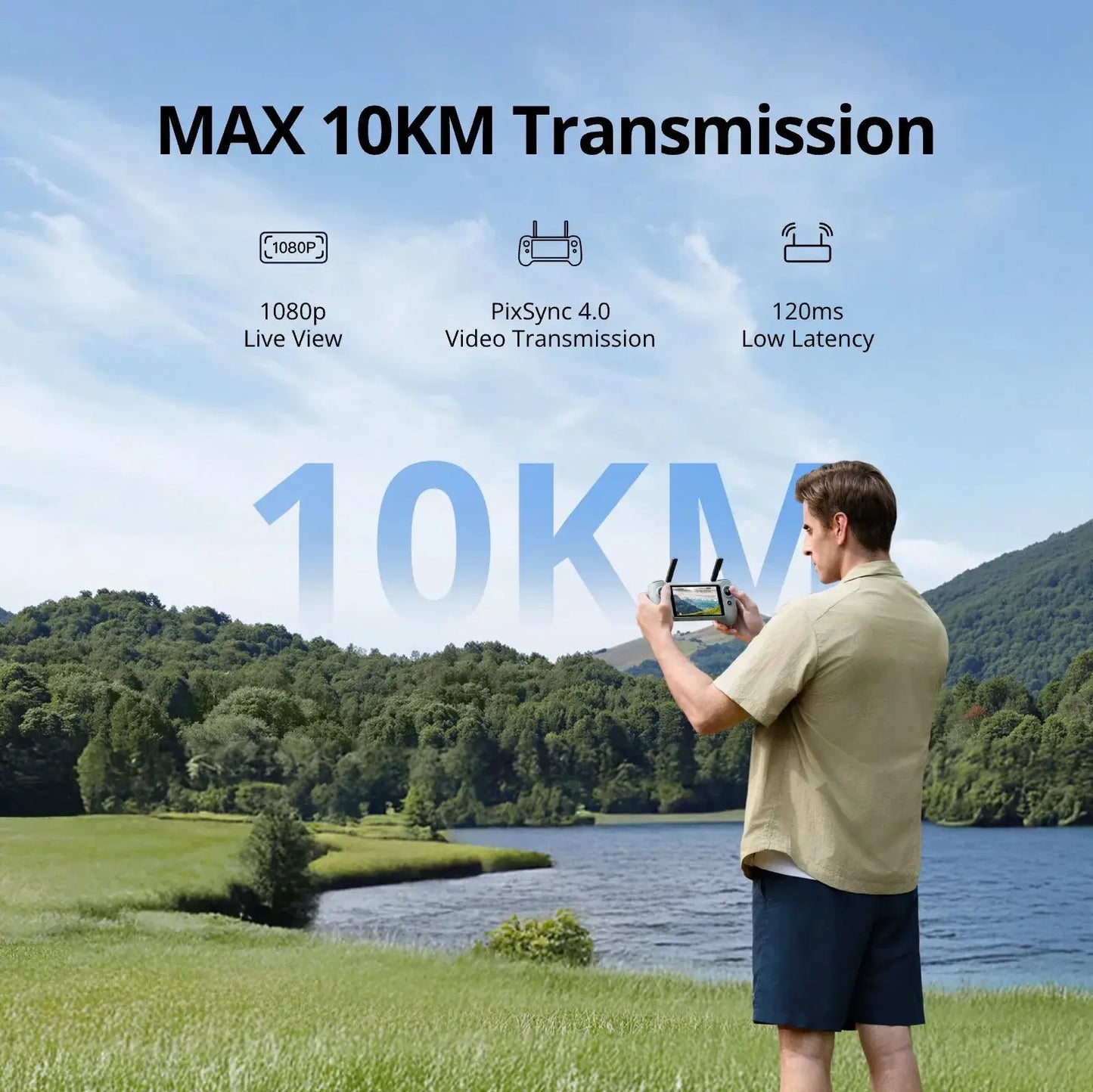 Potensic ATOM 2 Drone with PTD 1 Remote Control 4K Video, 8K Photo, 2.7K Vertical Shoot Camera Drones, Max 10KM, AI Night Shot by Beastly Survival Outlet