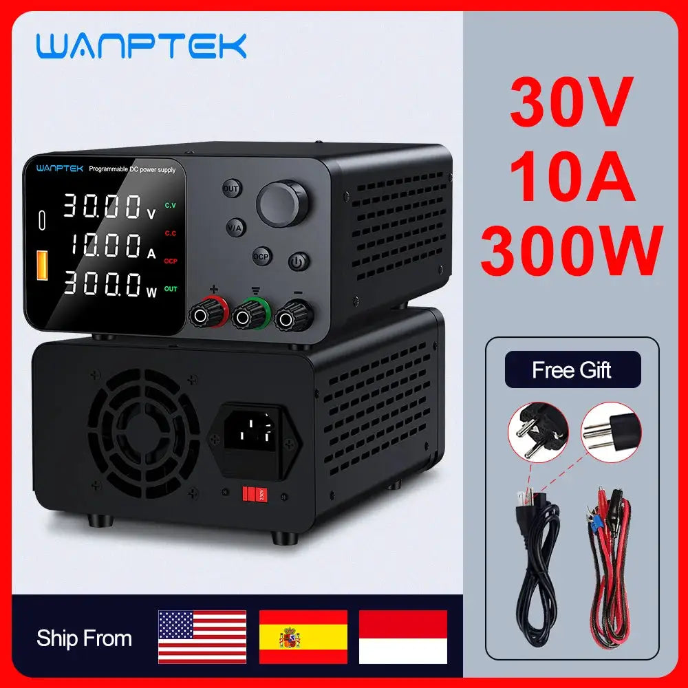 Wanptek Adjustable DC Power Supply 30V 10A Lab Bench ProUnit by Beastly Survival Outlet