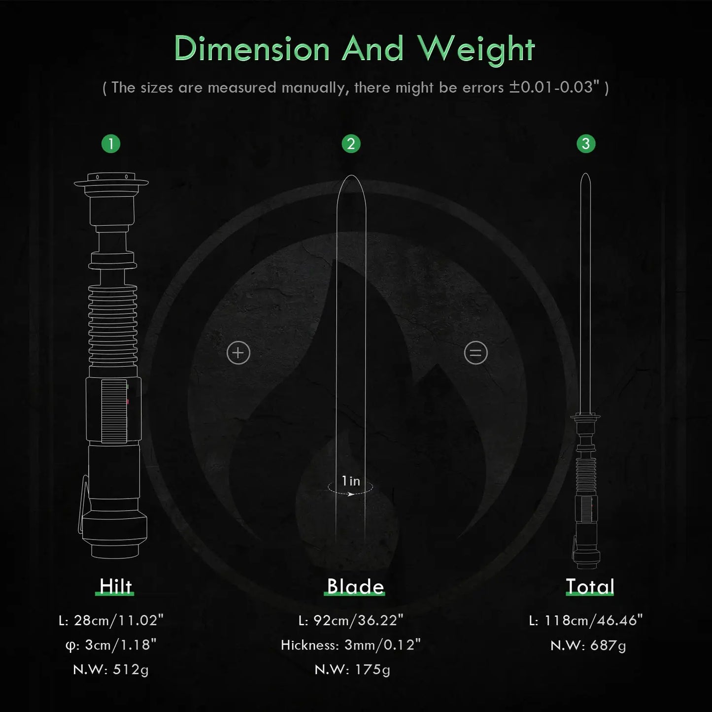 Luke Skywalker Lightsaber Replica EP8 With Control Box Kit XL by Beastly Survival Outlet