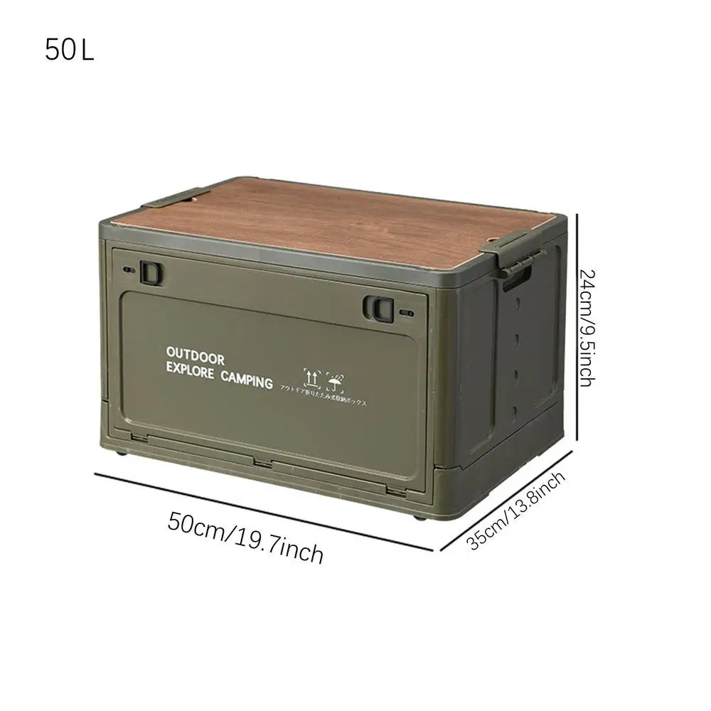 Outdoor Camping Folding Storage Box With Lids And Handles