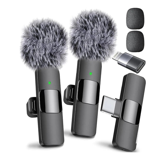Lavalier Wireless Microphone For iPhone PC Tablet Camera