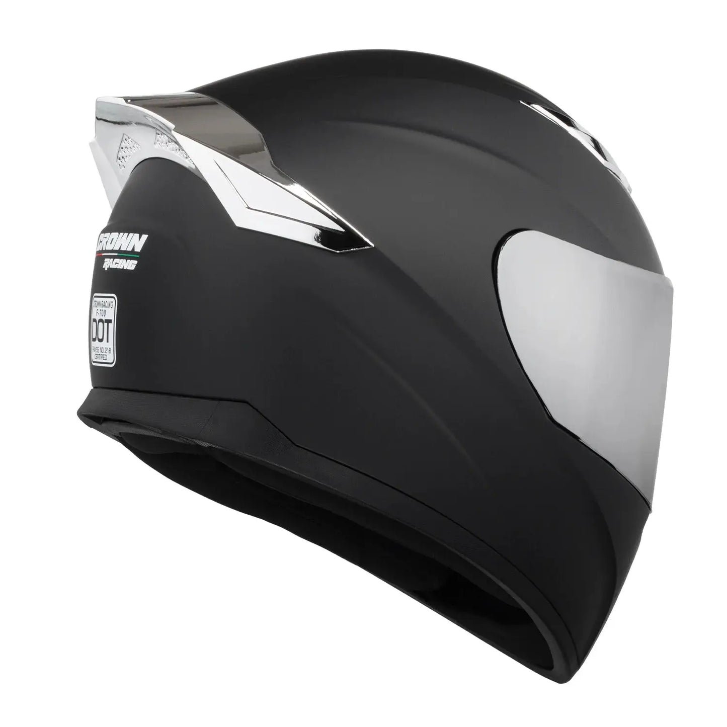 Crown Racing F700 Face Helmet DOT Certified With Tint Shield by Beastly Survival Outlet