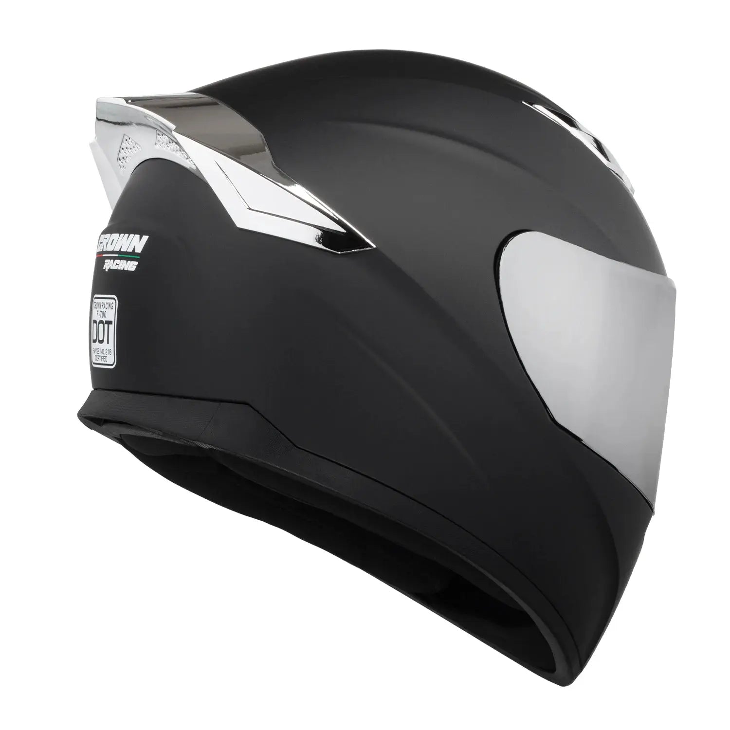 Crown Racing F700 Face Helmet DOT Certified With Tint Shield by Beastly Survival Outlet