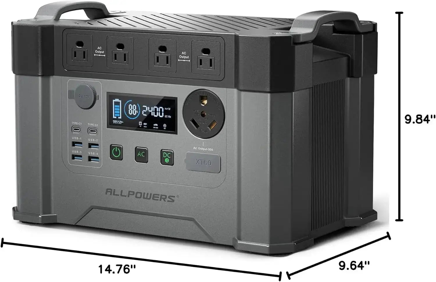 ALLPOWERS S2000 PRO Power station 2400W（Peak 4000W）Solar Generator 1451WH Power Supply with UPS for Camping Home Use Emergency by Beastly Survival Outlet
