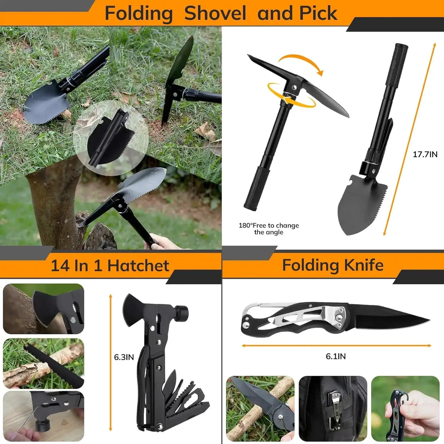 Survival Kit With First Aid And Tactical Gear Outdoors Gears by Beastly Survival Outlet