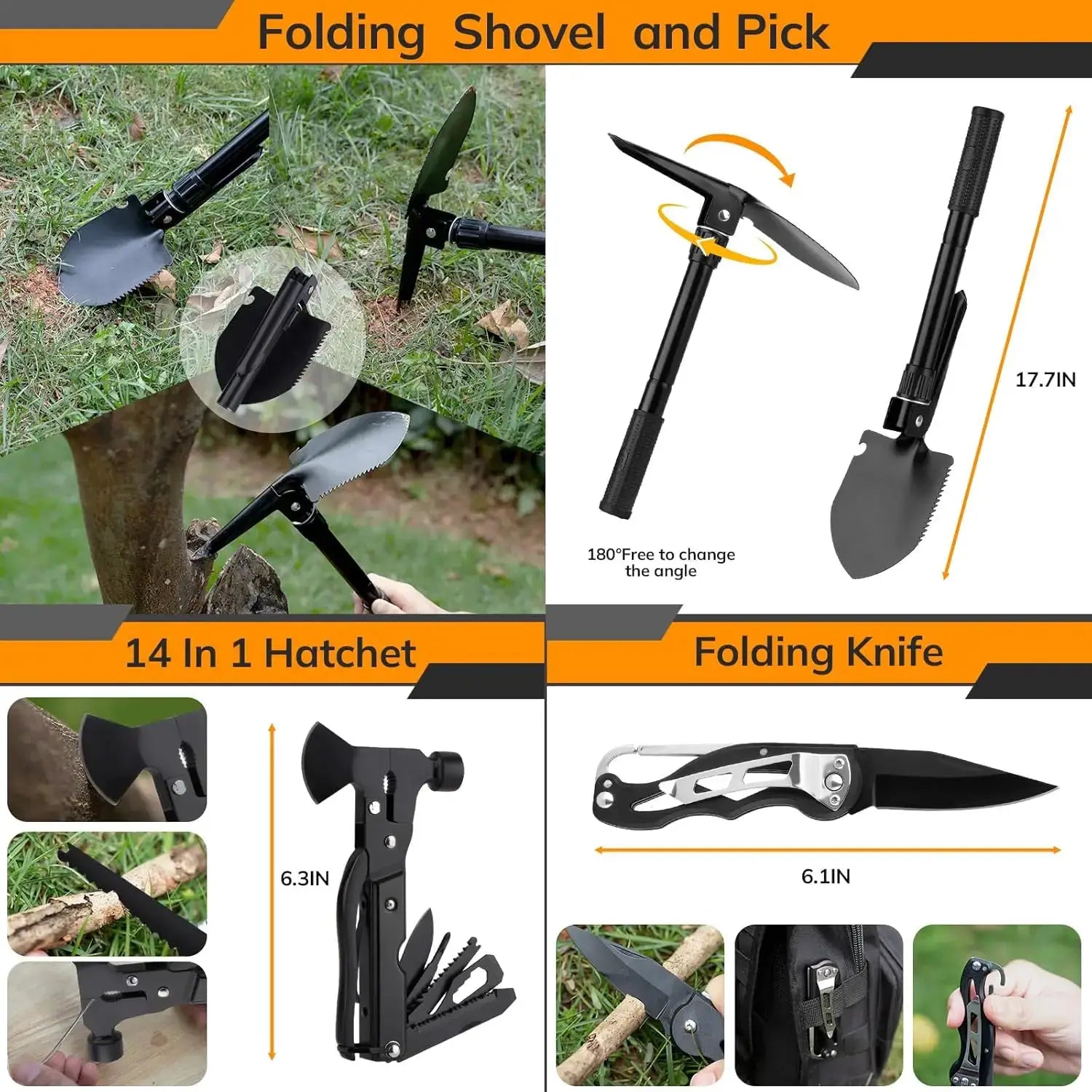 Survival Kit With First Aid And Tactical Gear Outdoors Gears by Beastly Survival Outlet