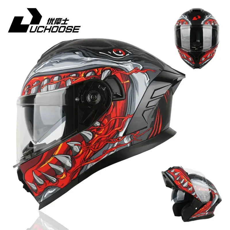 Modular Flip Up Motorcycle Helmet Four Seasons For Men Women by Beastly Survival Outlet