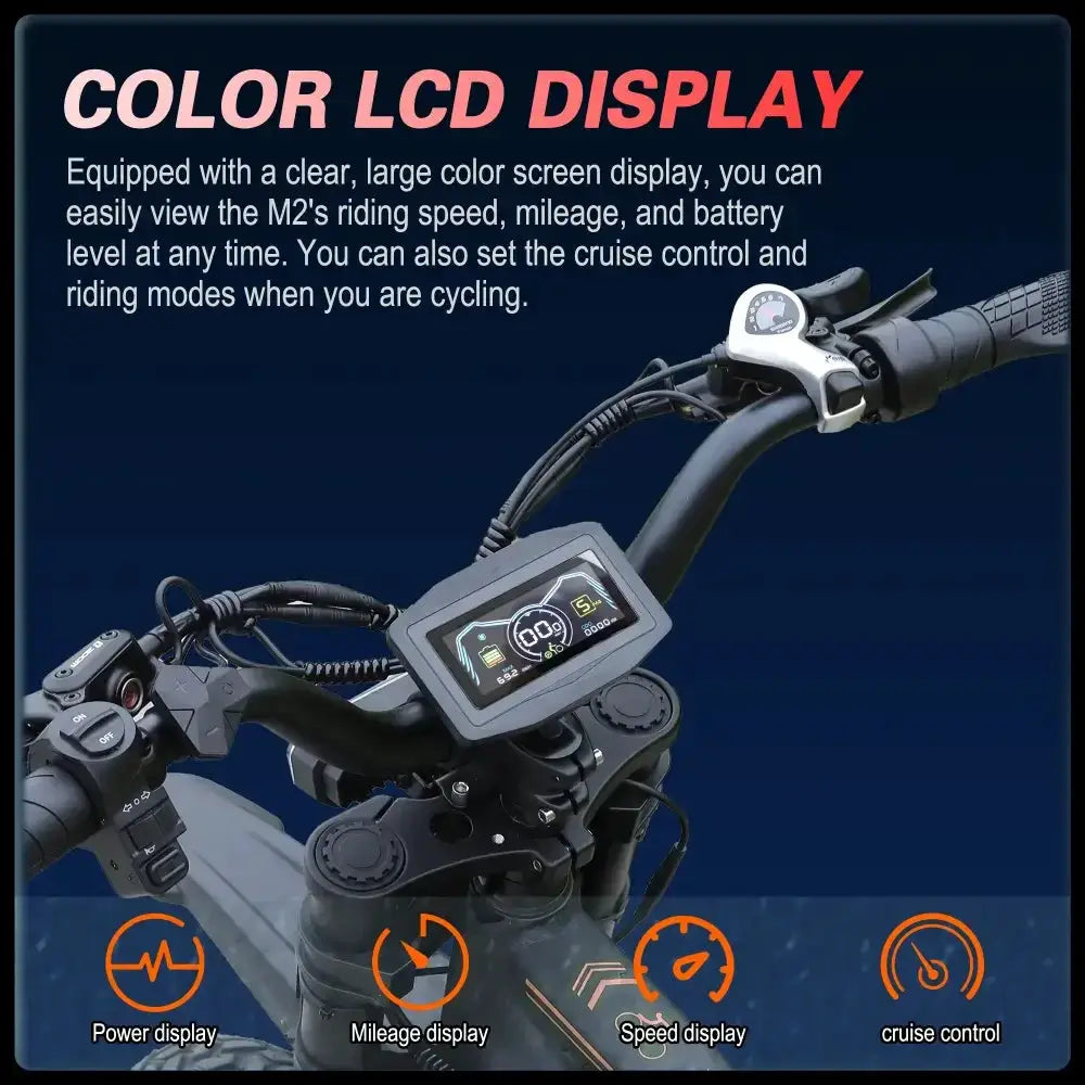 BAOLUJIE Moto Electric Bicycle Peak 1500/3000/5000W 48V/52V/60V Battery 35-45MPH Electric Bike E-Bike Adult Electric Motorcycle by Beastly Survival Outlet