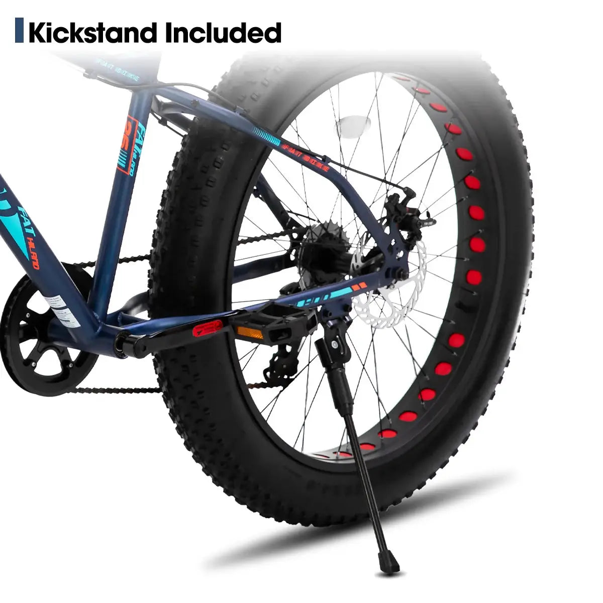 Hiland 20Inch Fat Tire Kids Mountain Bike 7Speed Disc Brakes by Beastly Survival Outlet