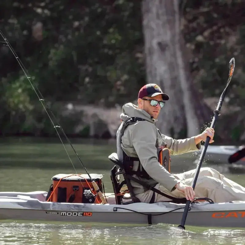 Catch Mode 110 Premium Angler Kayak With Lawn Chair Seat Pad by Beastly Survival Outlet