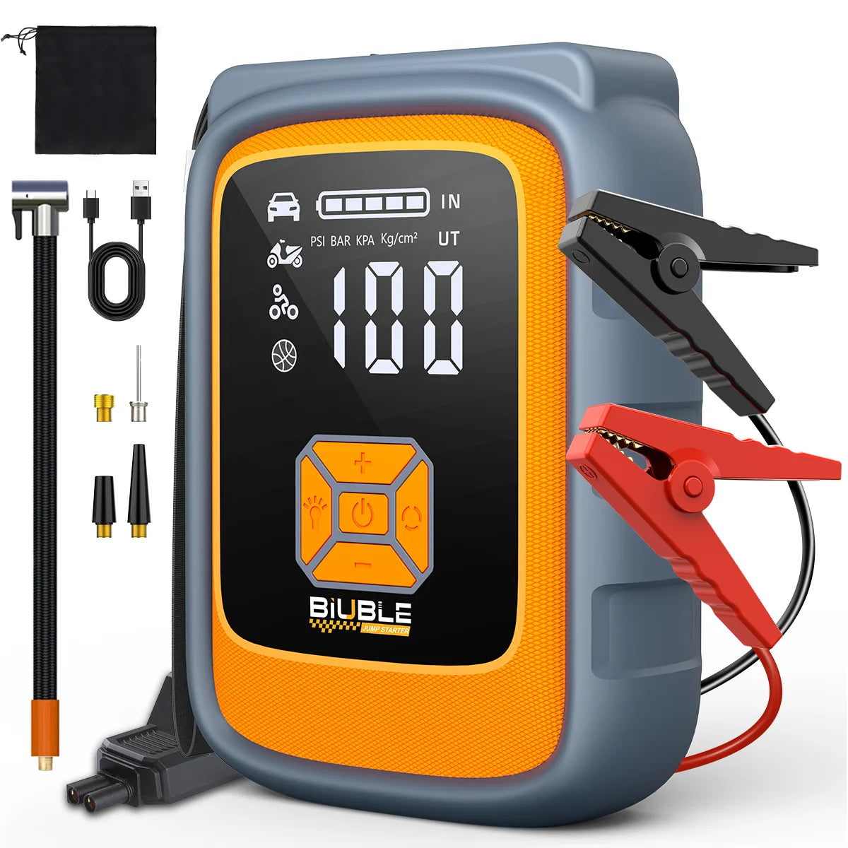 9000A Peak Jump Starter With 150PSI Air Compressor USBQC318W