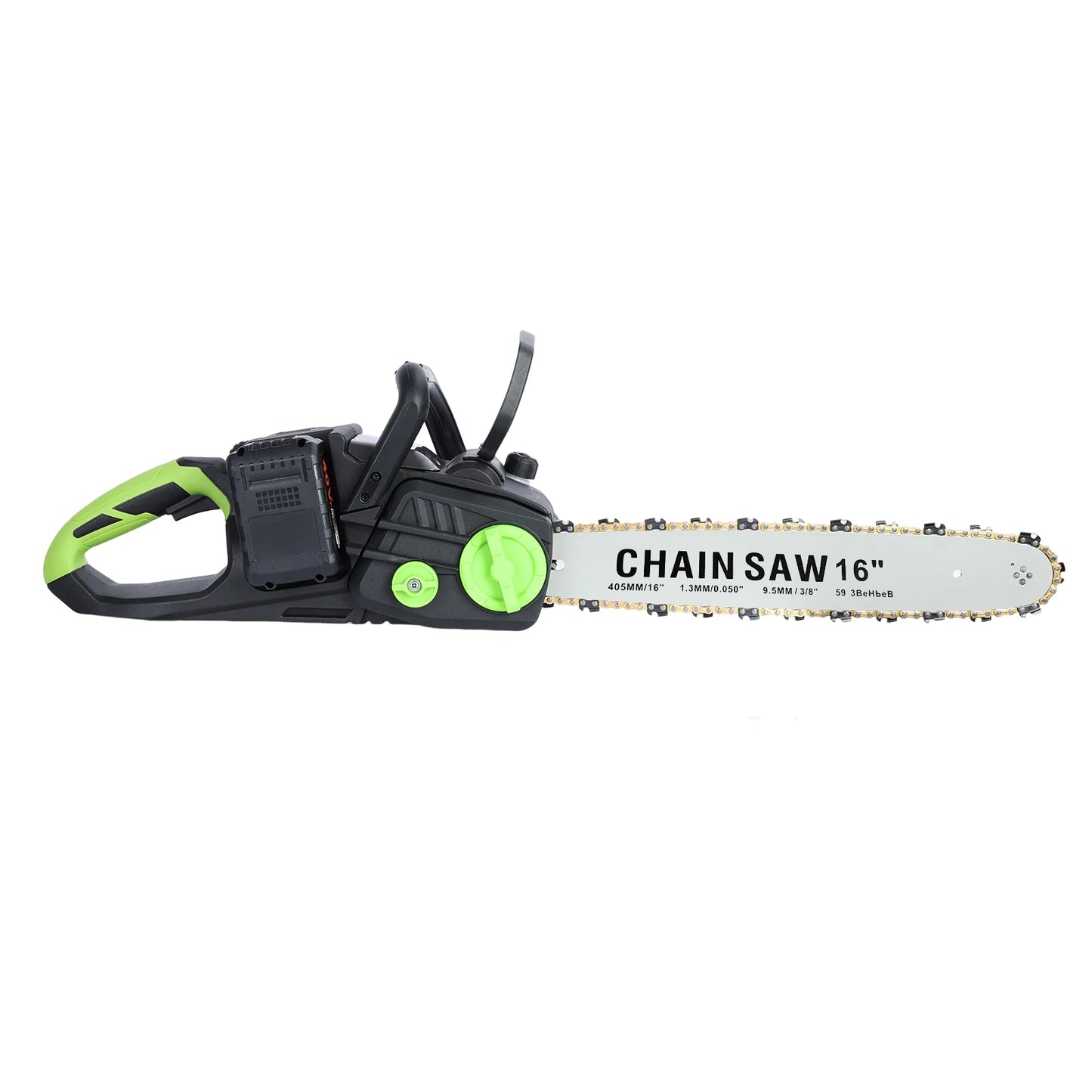 Cordless Battery Powered Chainsaw with 2x4Ah Batteries Brushless Motor Auto Lubrication for Tree Felling and Firewood