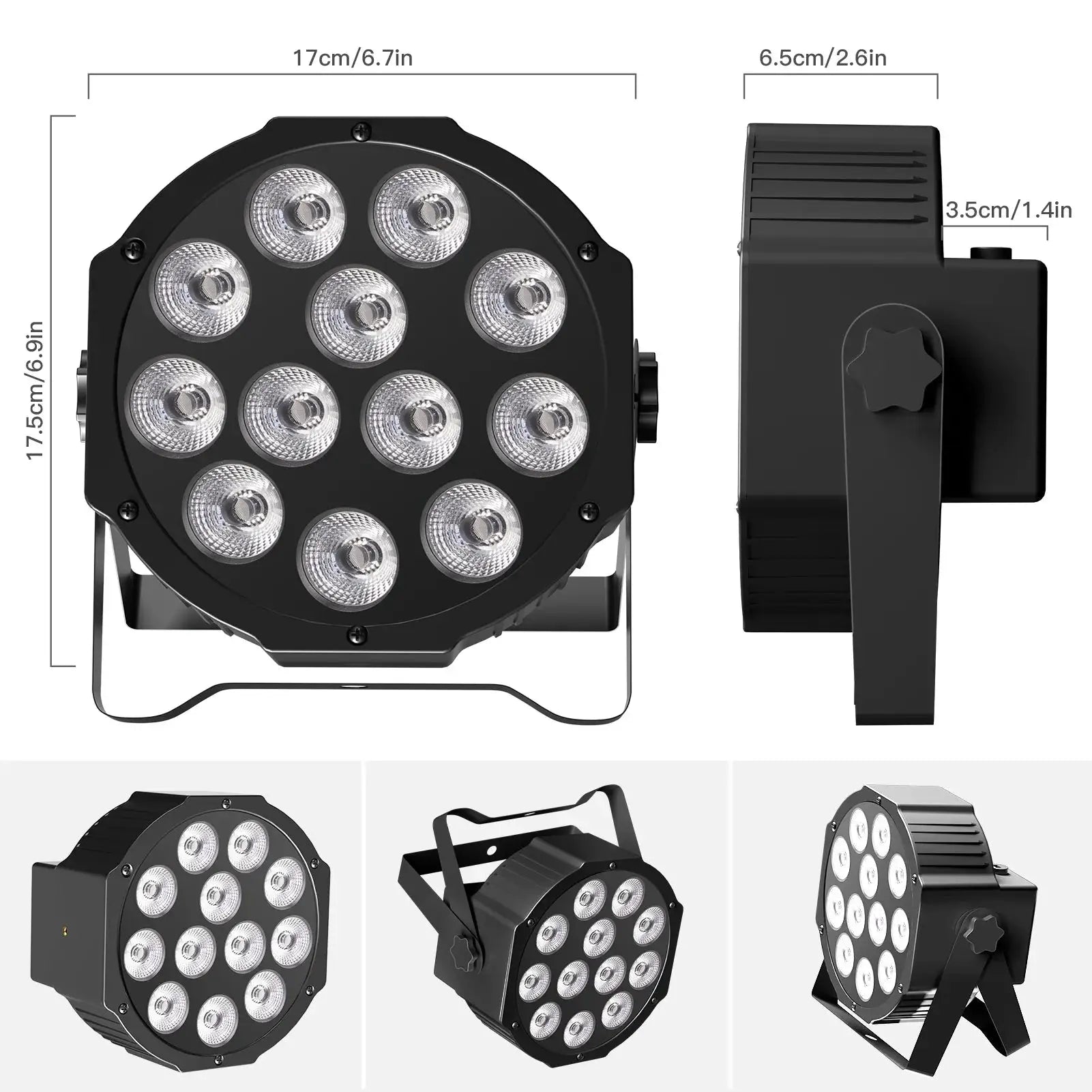 U'King 8PCS Battery LED Par Light RGBW Stage Flat Strobe Light Par Light Effect DJ Disco Party Holiday Bar Wedding Birthday by Beastly Survival Outlet