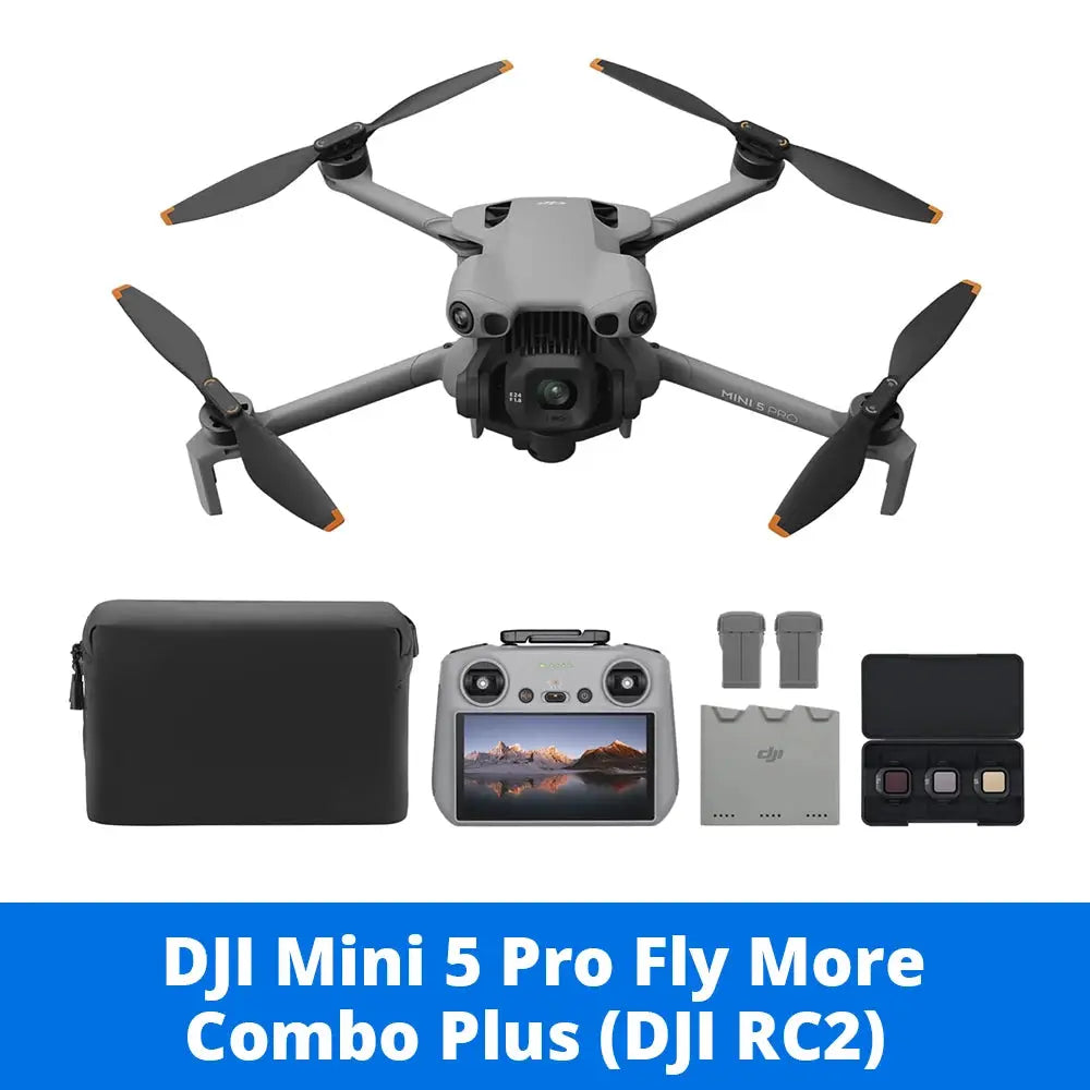 DJI Mini 5 Pro Fly More Combo Plus - Mini Drone 4K Professional HDR Camera, Omnidirectional Obstacle Sensing, 20km FHD Transmission, ActiveTrack 360°, Foldable GPS UAV for Travel Vloggers & Content Creators Fast Shipping by Beastly Survival Outlet