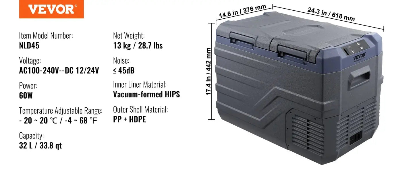 SucceBuy 8L to 75L Car Refrigerator Fridge Portable Icebox Single&Dual Zone w/Blue Tooth Temp Adjustable for Outdoor Camping RV by Beastly Survival Outlet