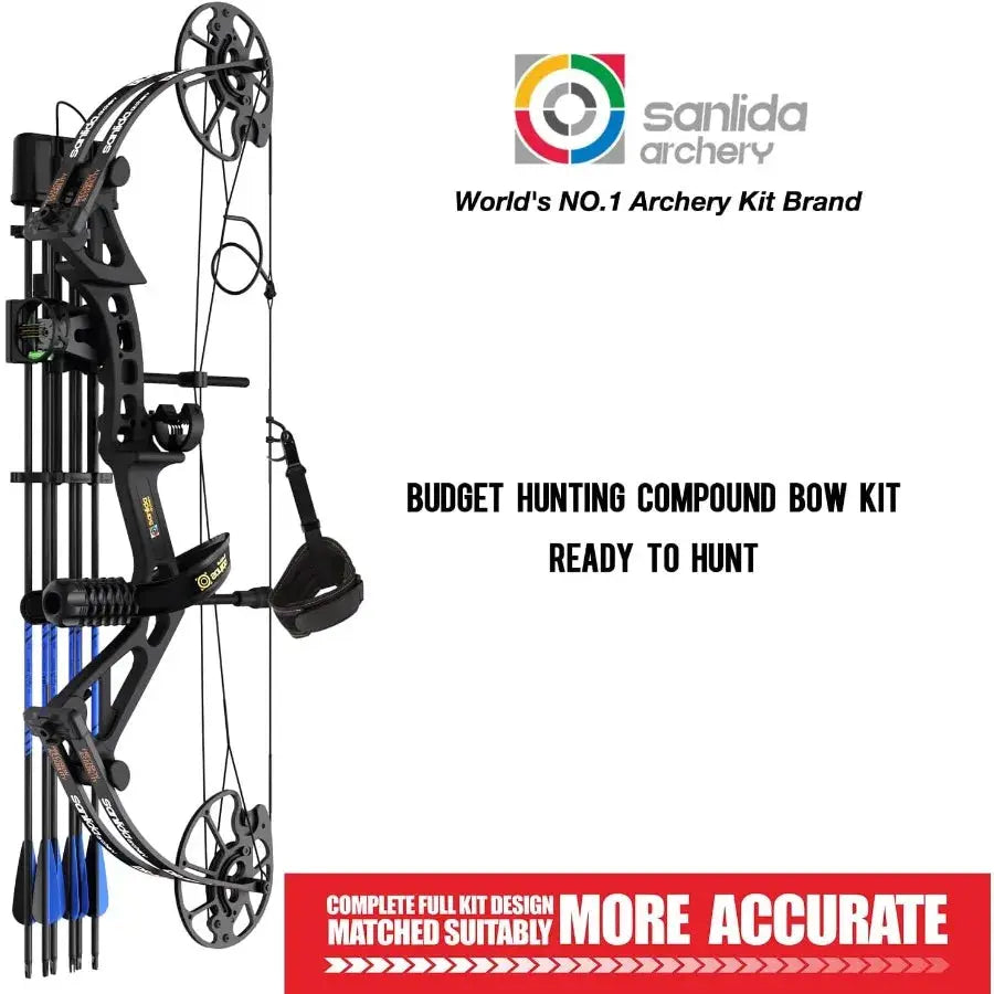 Sanlida Dragon X7 Ready to Hunt Compound Bow Package for Adults Archery Compound Bow and Arrow Set 0-70 Lbs Draw Weight No Bow Press Needed RH Only by Beastly Survival Outlet Sanlida Dragon X7 Ready to Hunt Compound Bow Package for Adults Archery Compound Bow and Arrow Set 0-70 Lbs Draw Weight No Bow Press Needed RH Only Beastly Survival Outlet