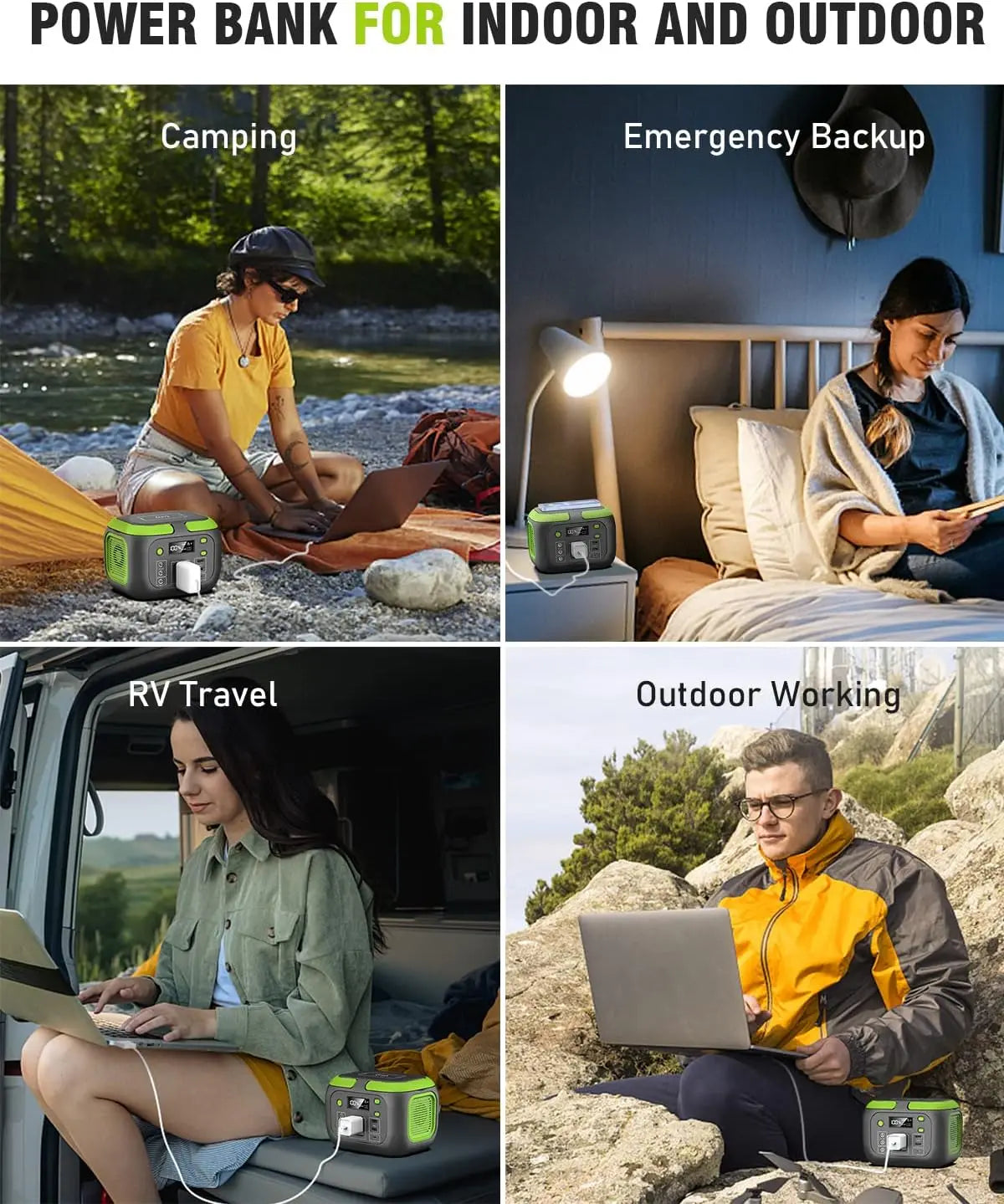 SinKeu Portable Power Station 600W Solar Generator 260Wh Kit